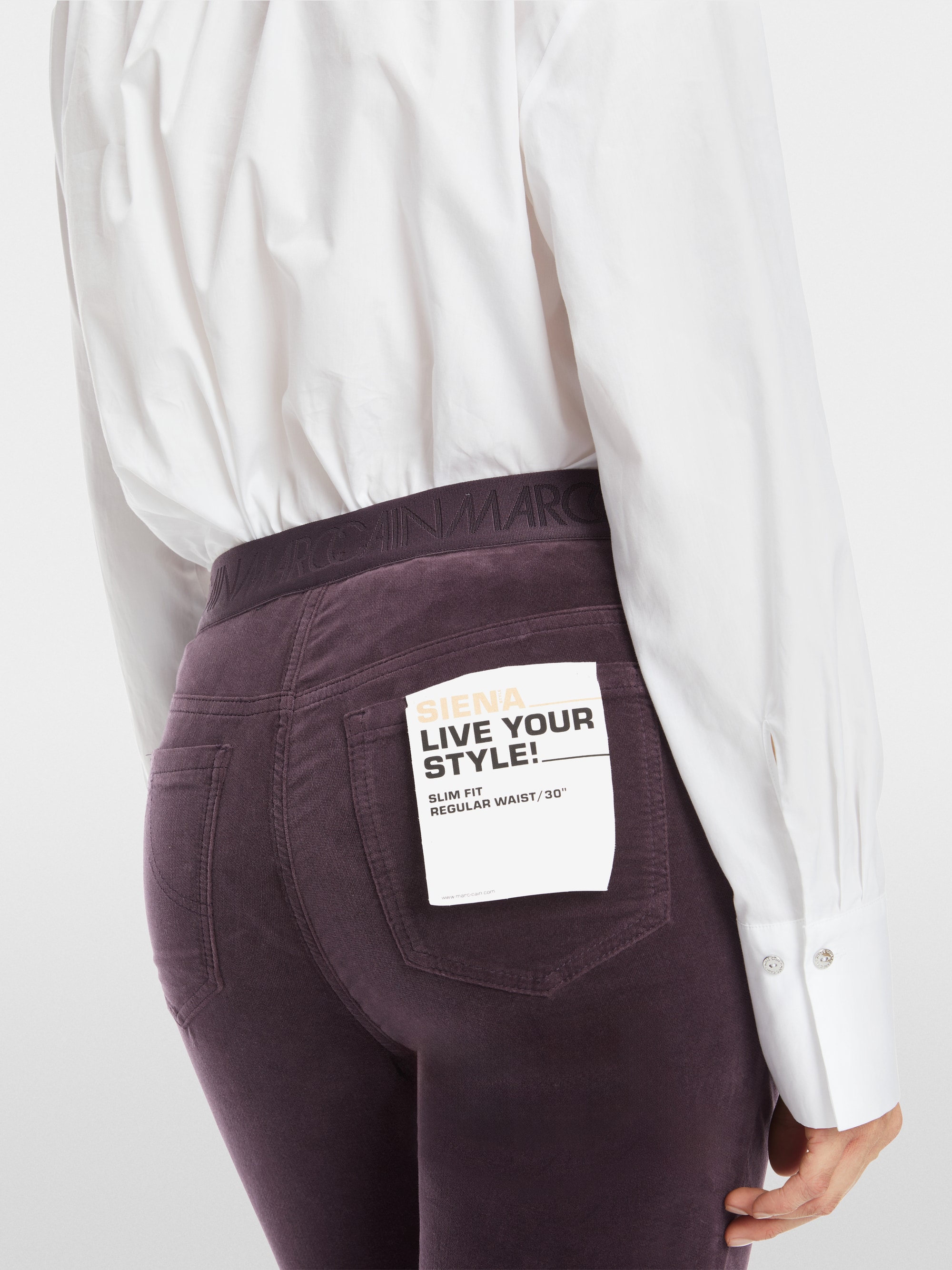 SIENA pull-on velvet trousers