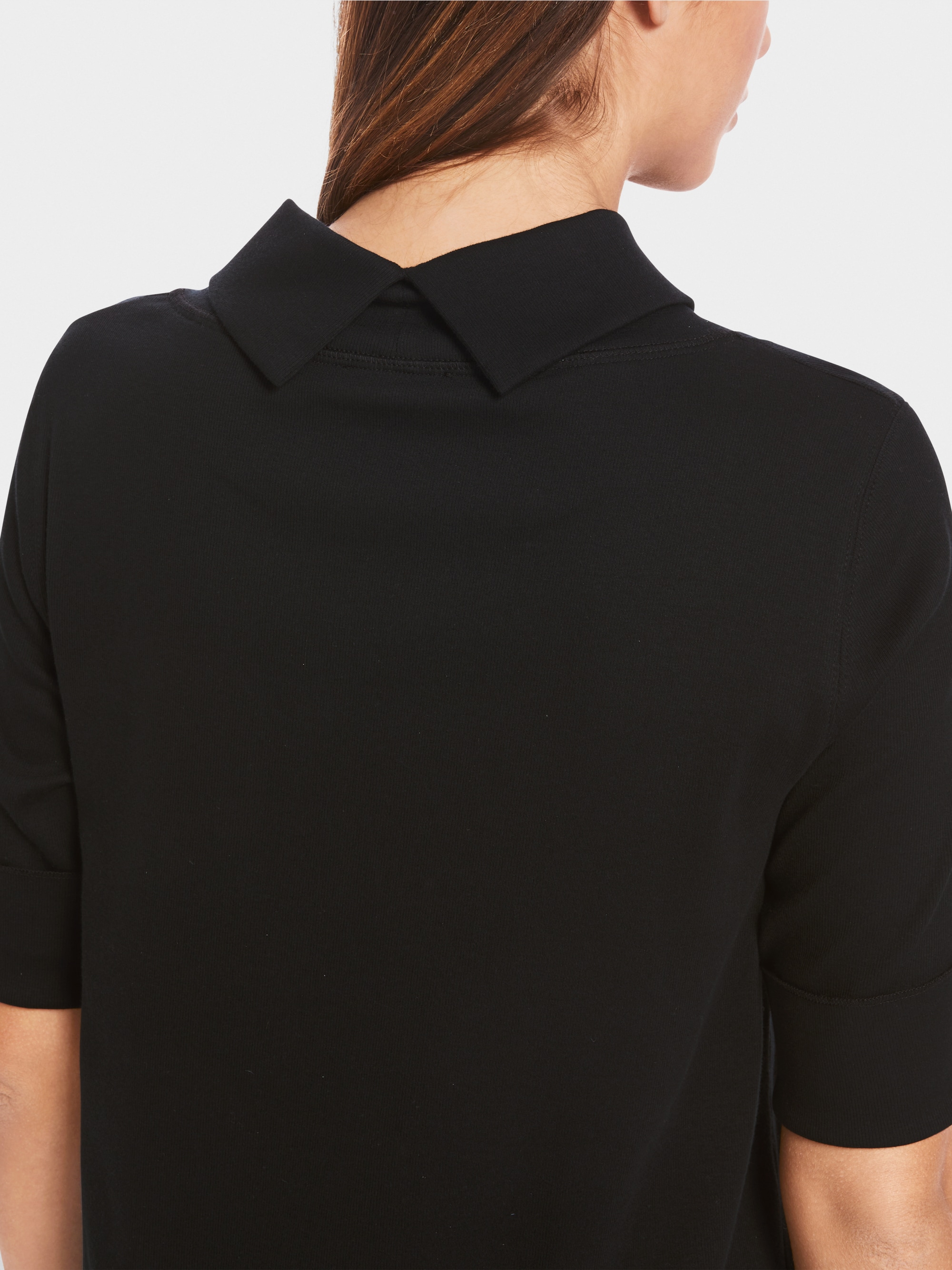 T-shirt in ribkatoen