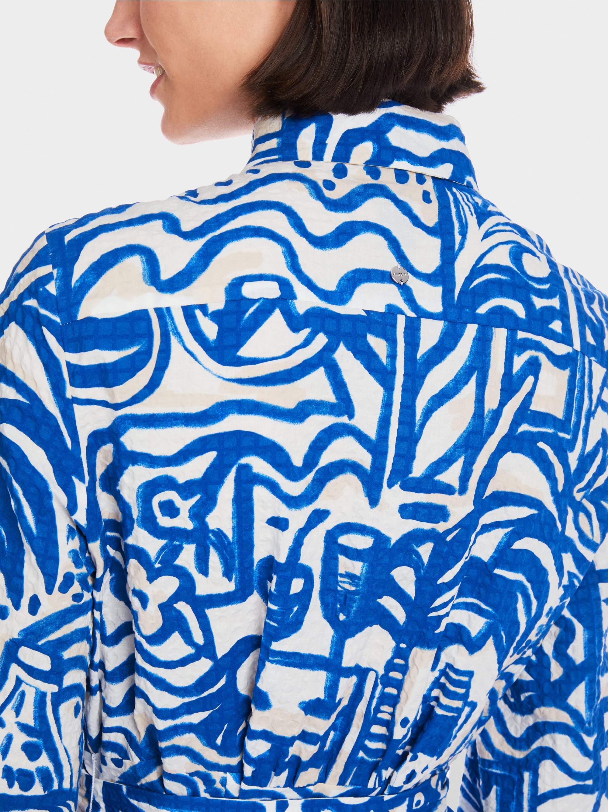 Shirt dress with painting print