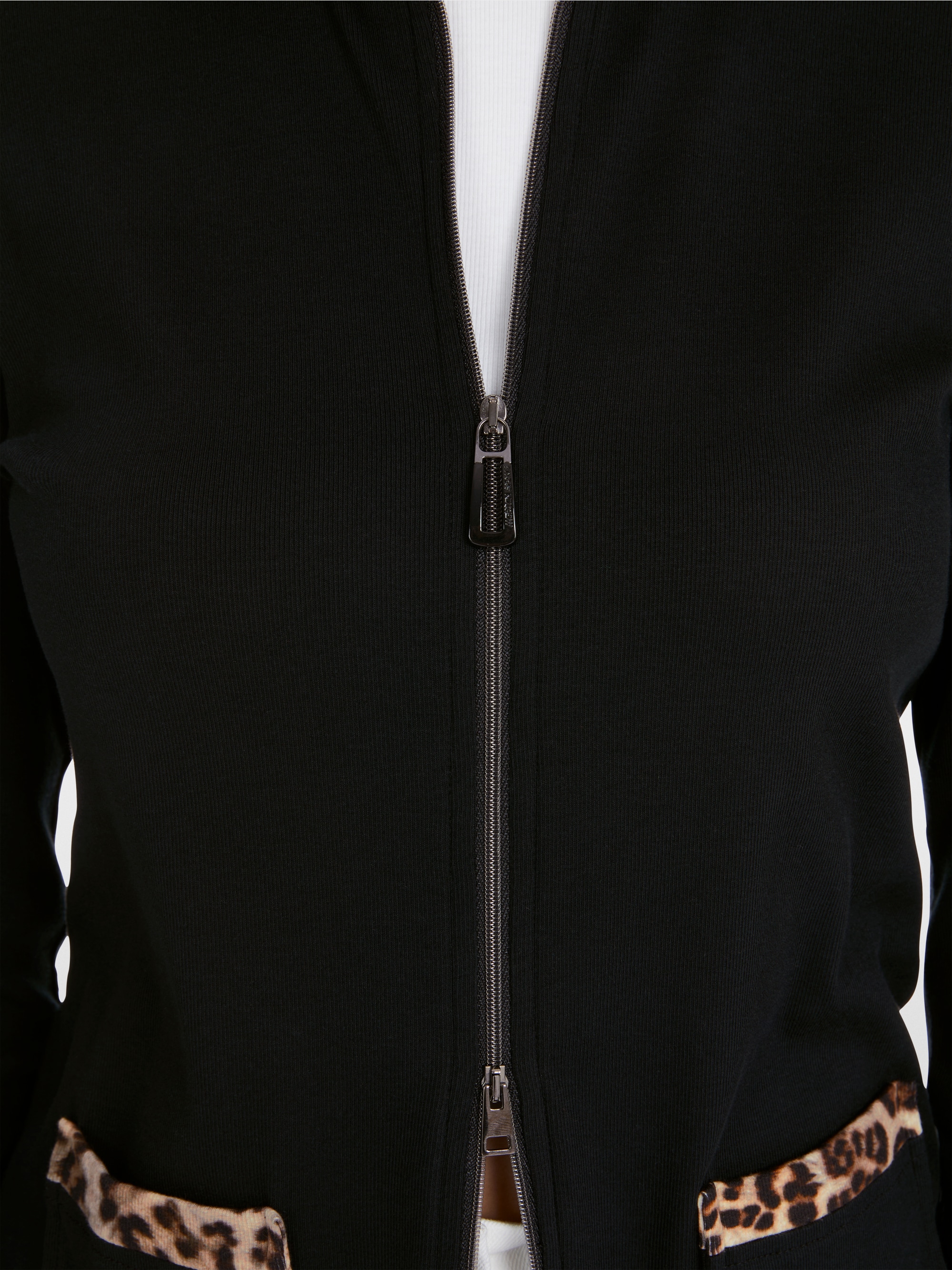 Veste zippée en coton côtelé