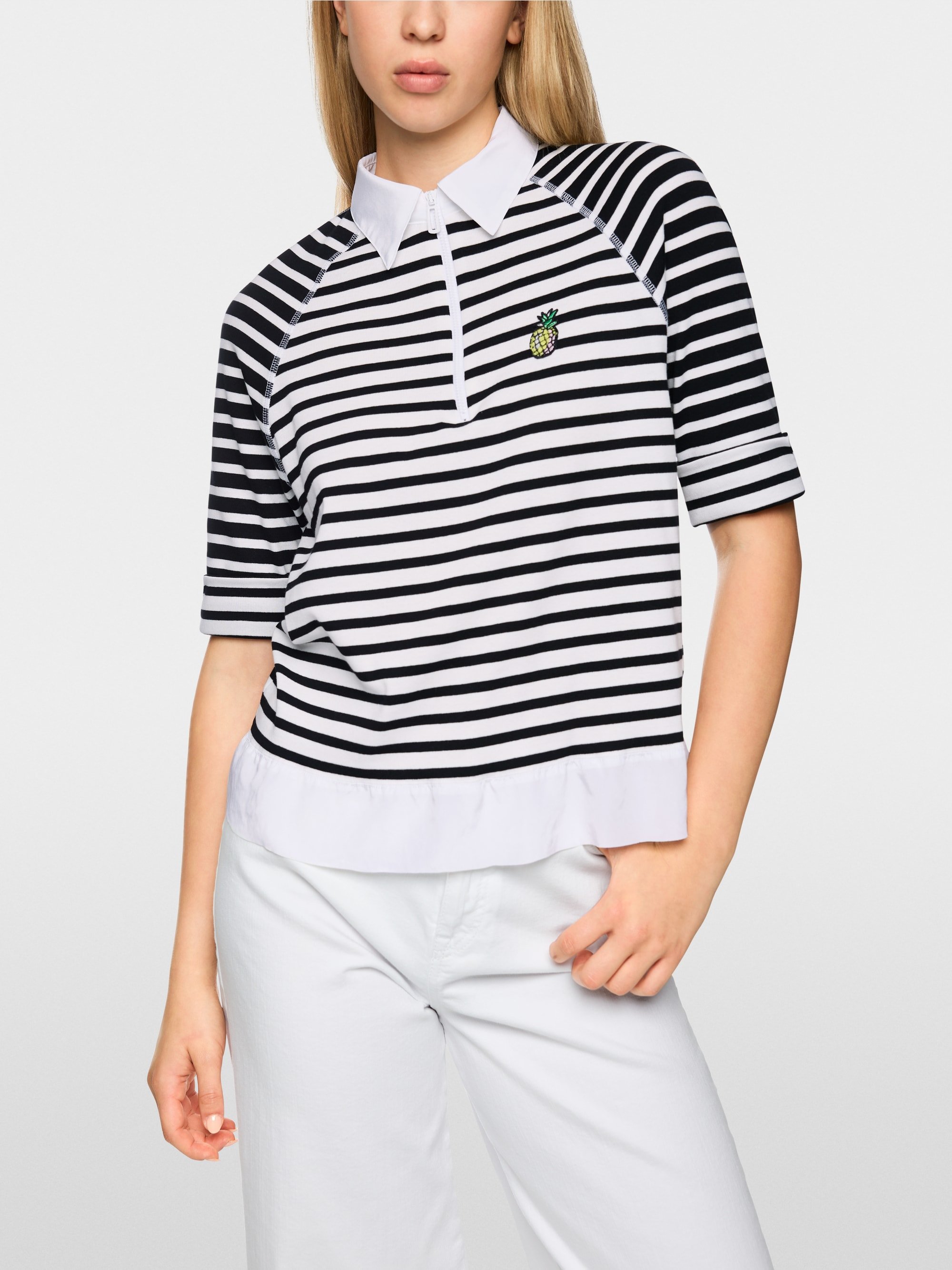 Stretch cotton polo shirt