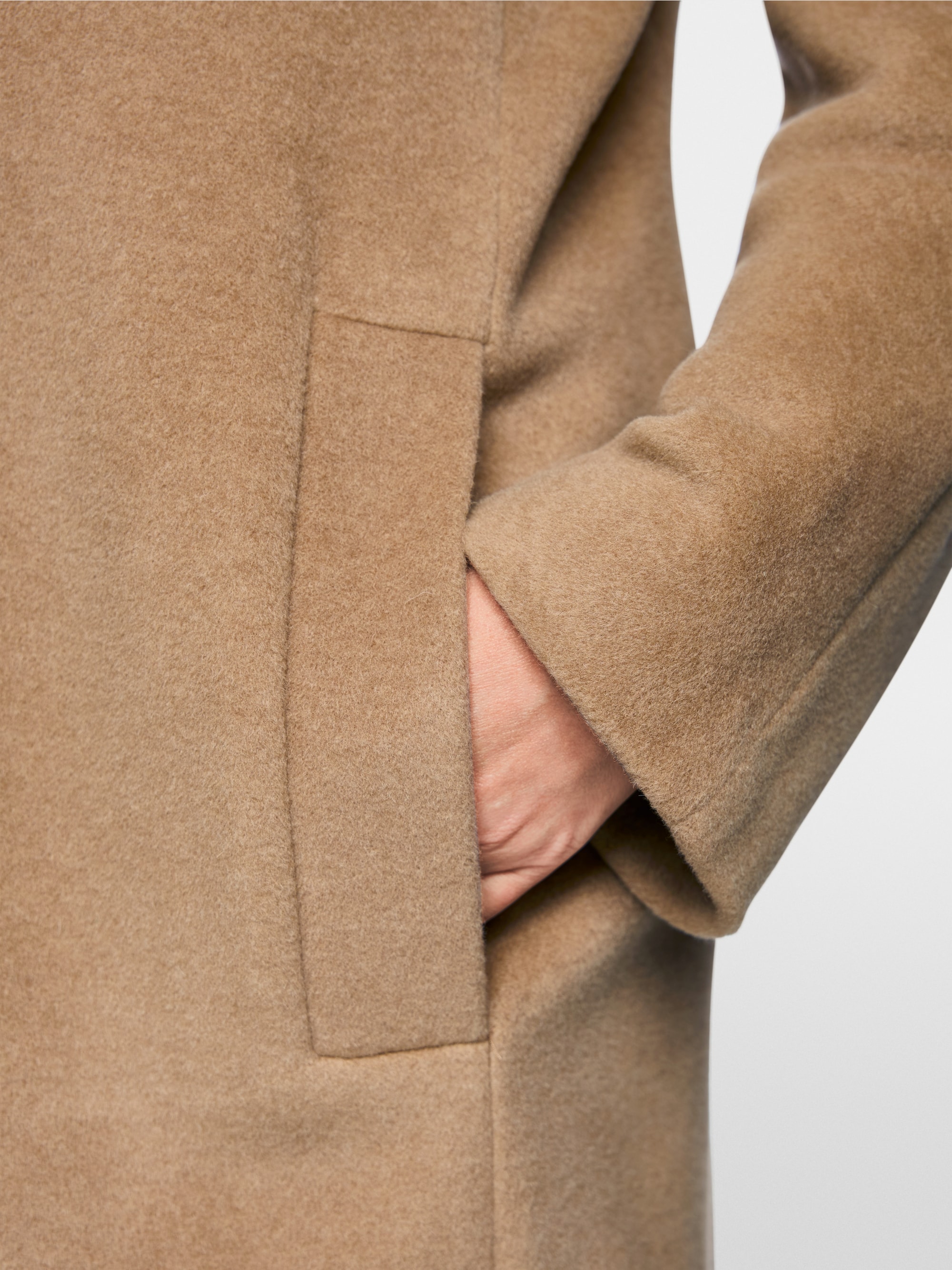 Manteau ample en laine d'alpaga mélangée