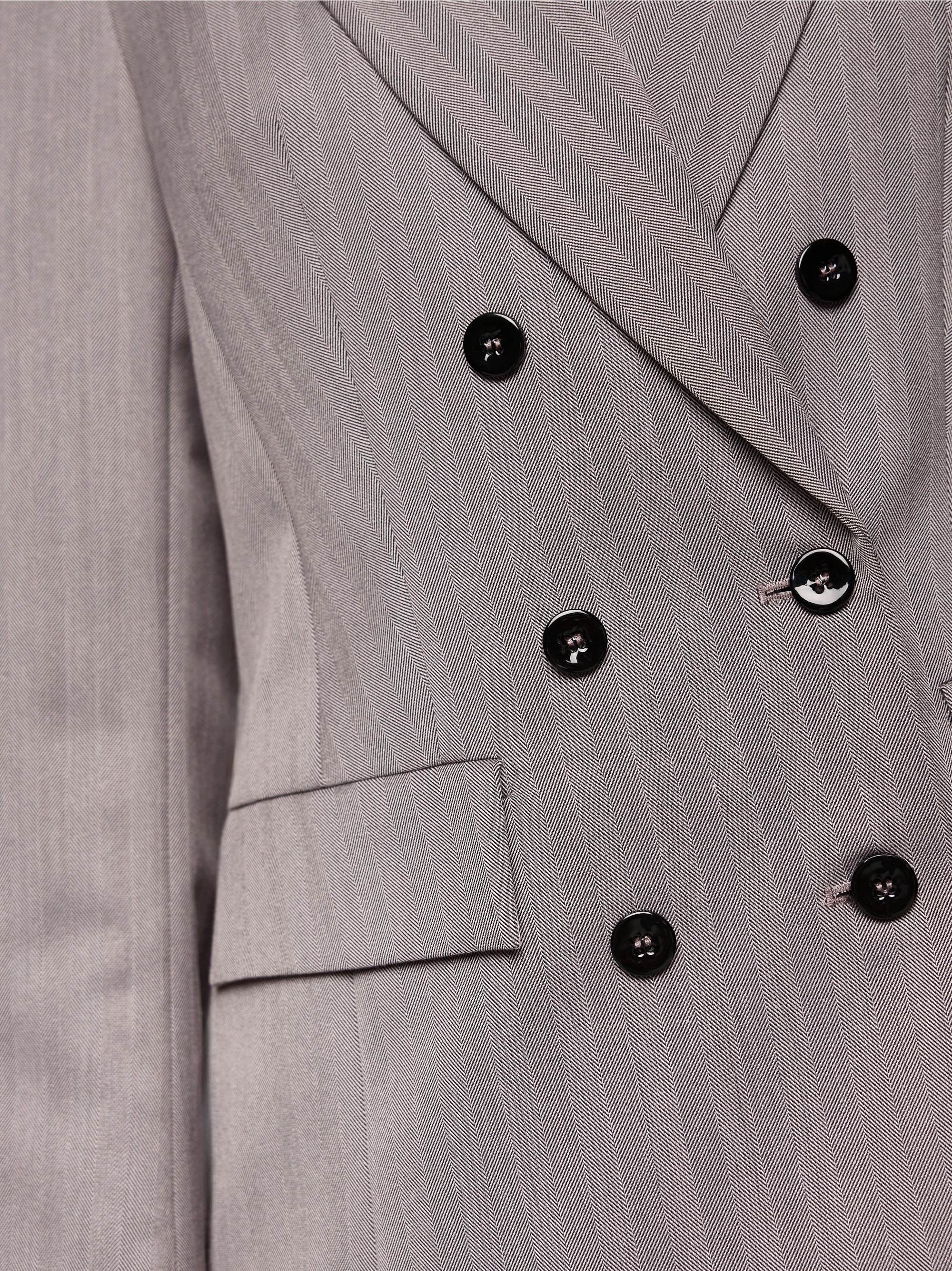 Oversized blazer met visgraatmotief