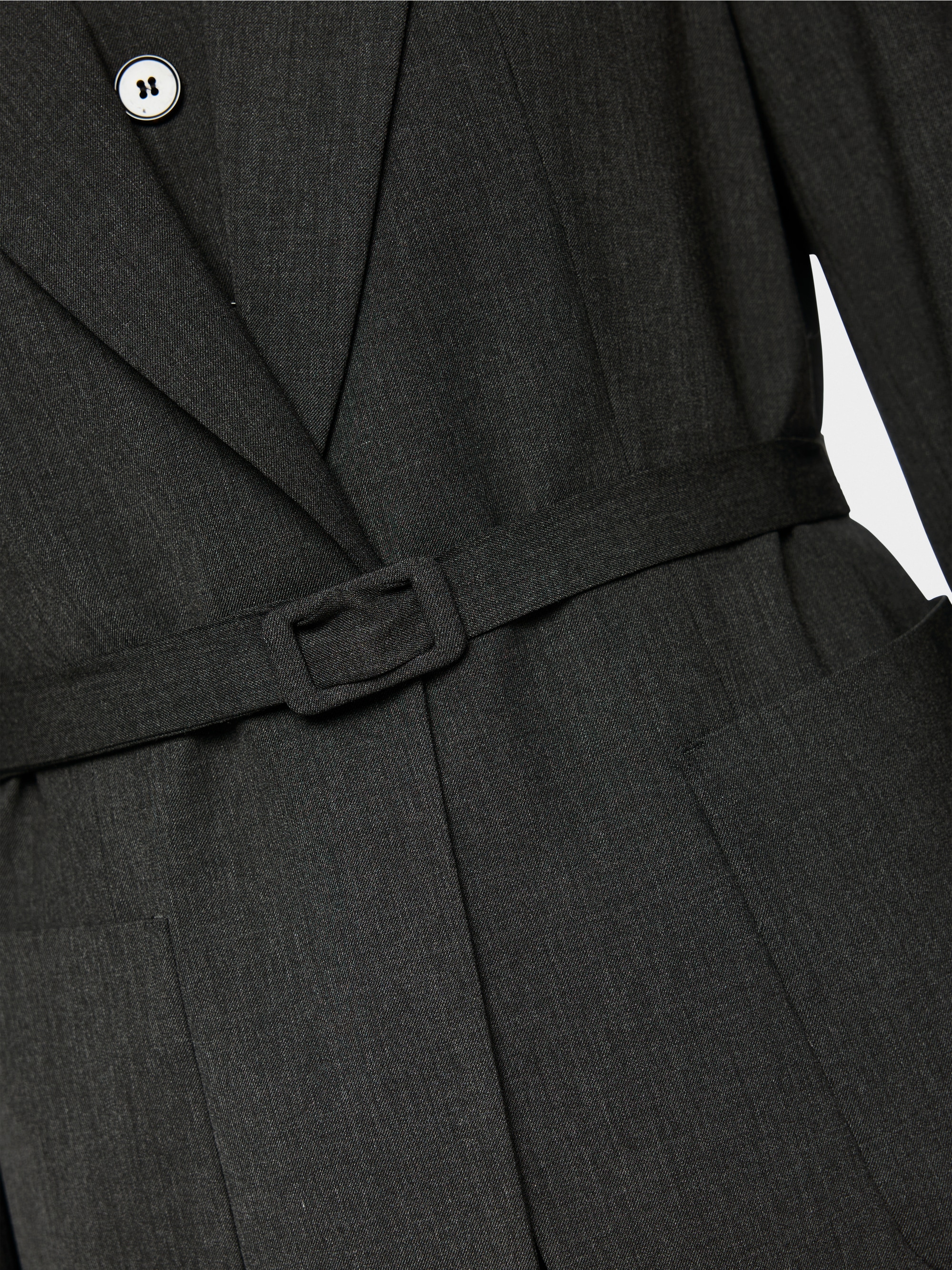 Blazer with tie belt