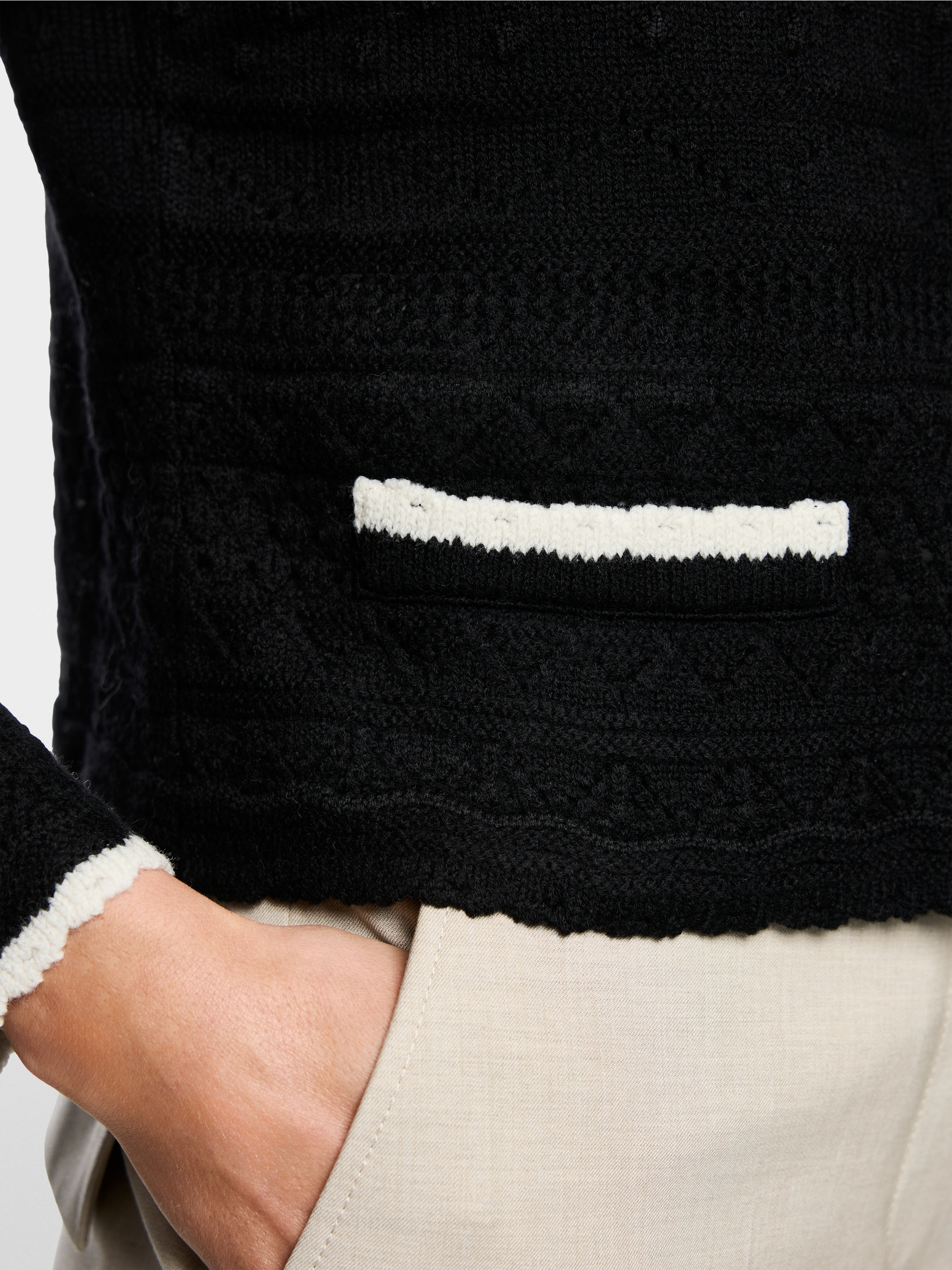 Cardigan van scheerwol Knitted in Germany