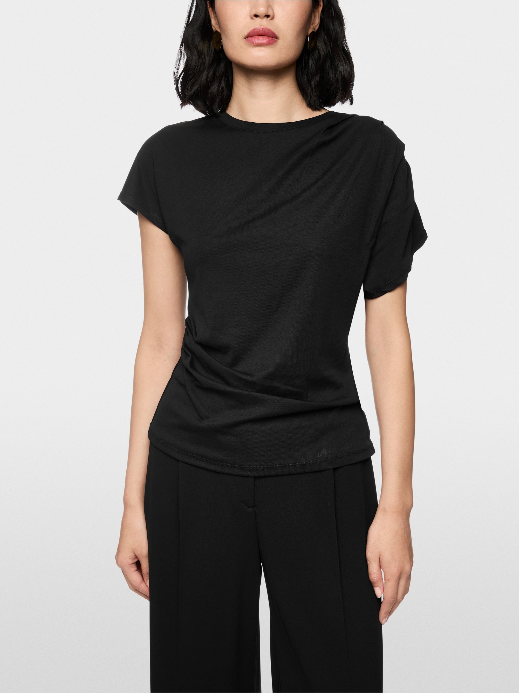 T-shirt met draperieën