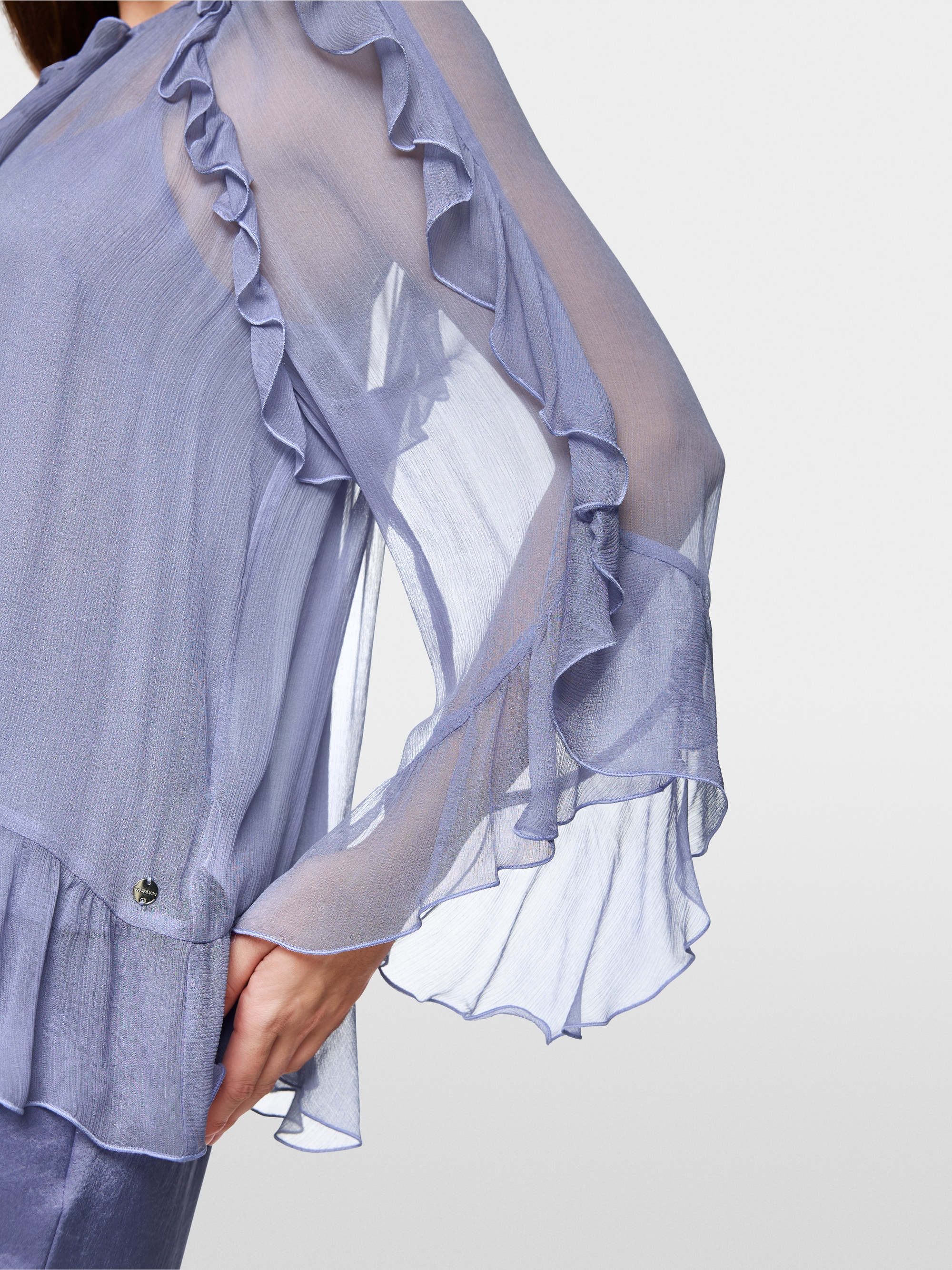 Volant-Bluse im Boho-Stil