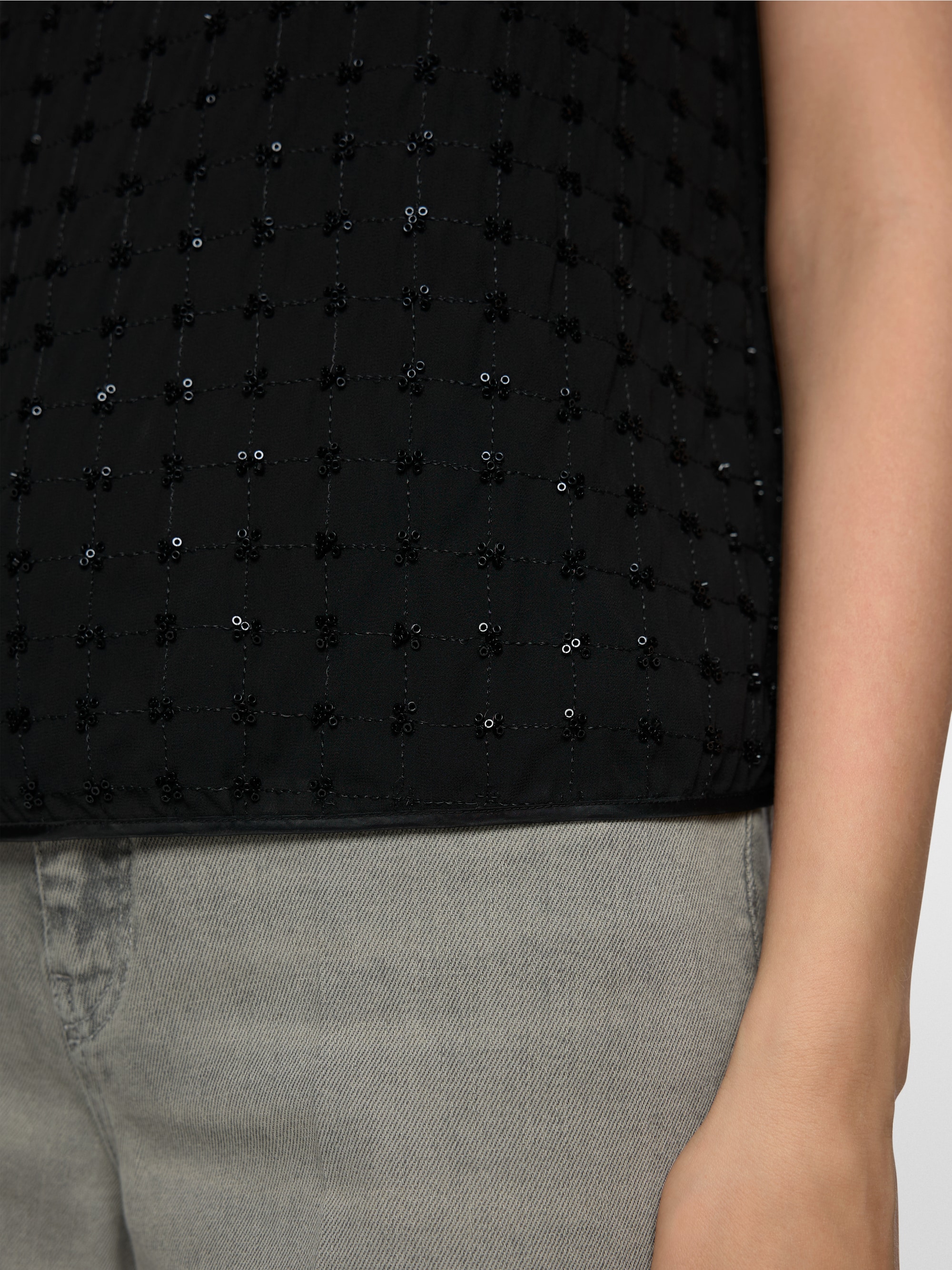 Top à paillettes