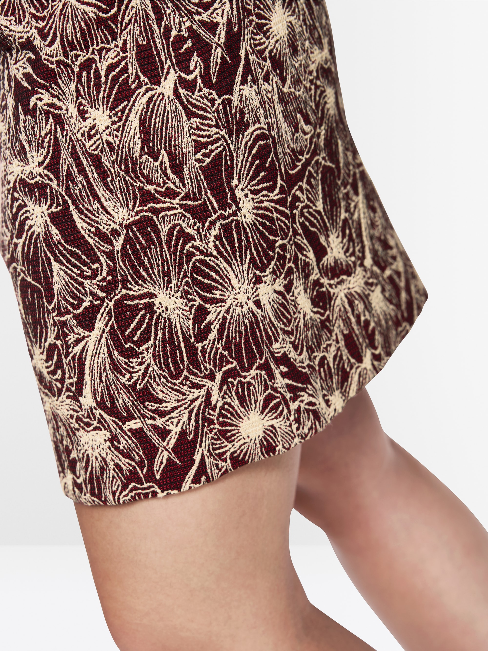 Mini-jupe avec motif jacquard floral
