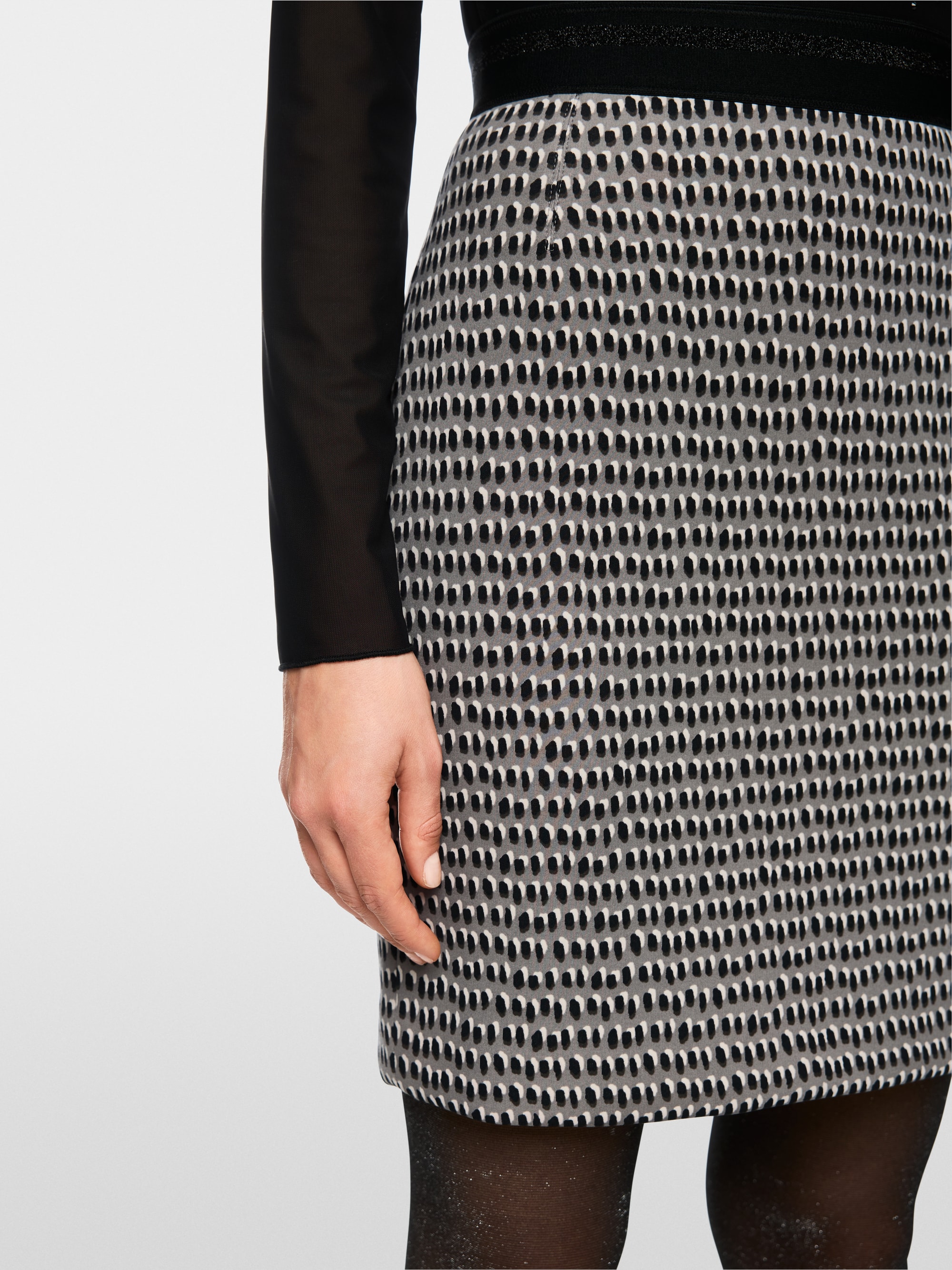 Scuba-Rock mit Sprinkles-Print