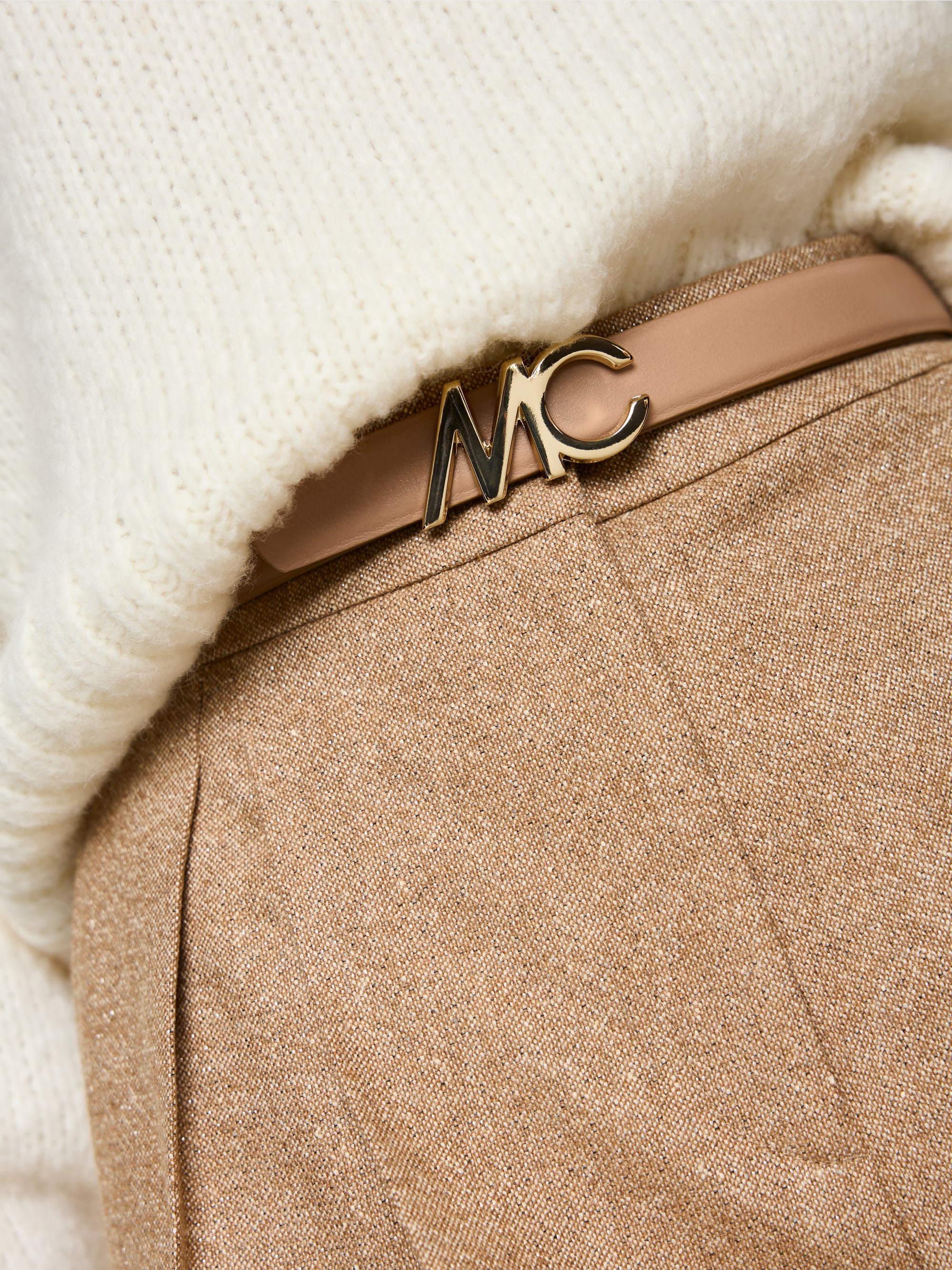 Ceinture fine en cuir de vachette