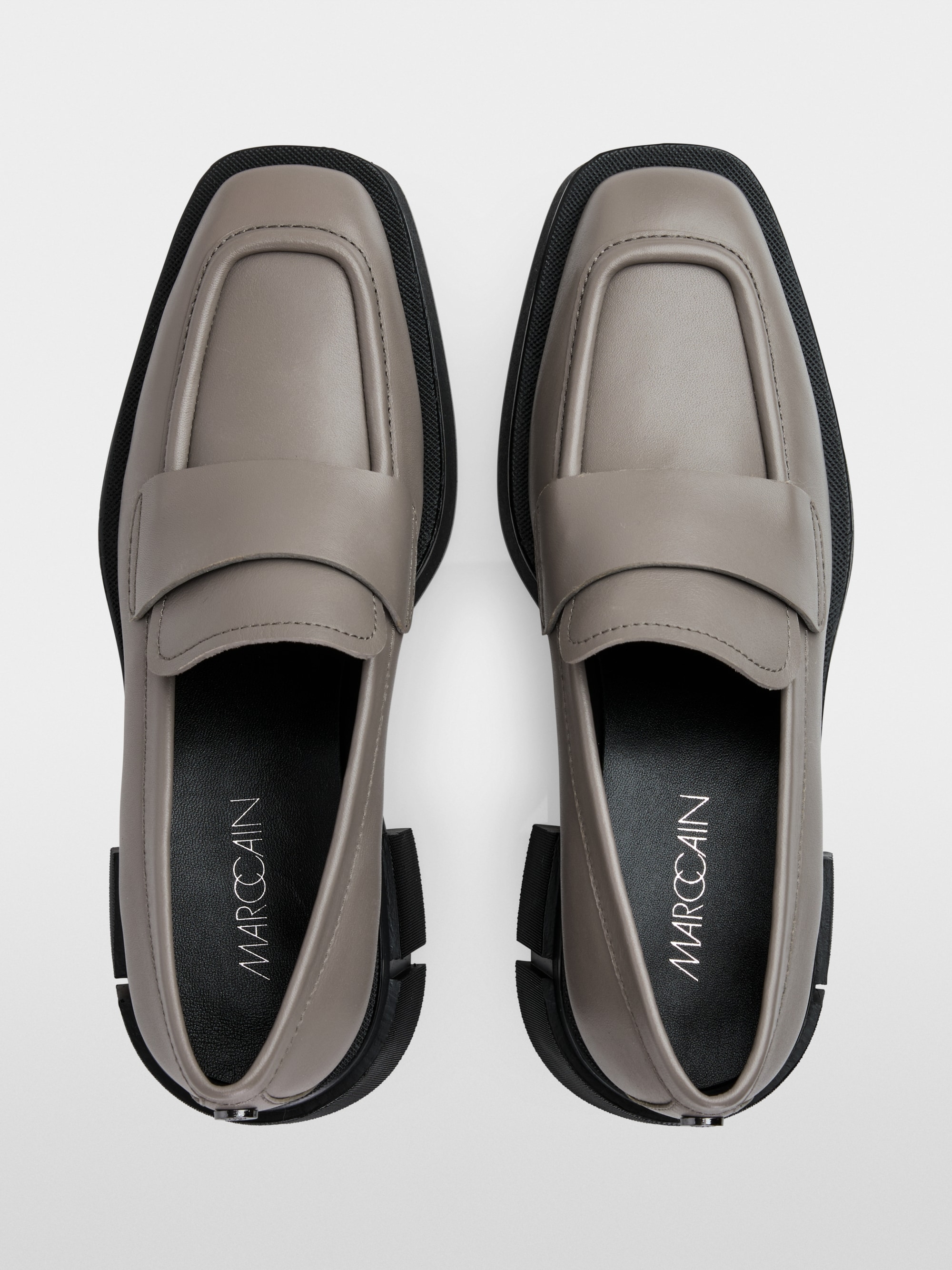 Leather shoes with platform