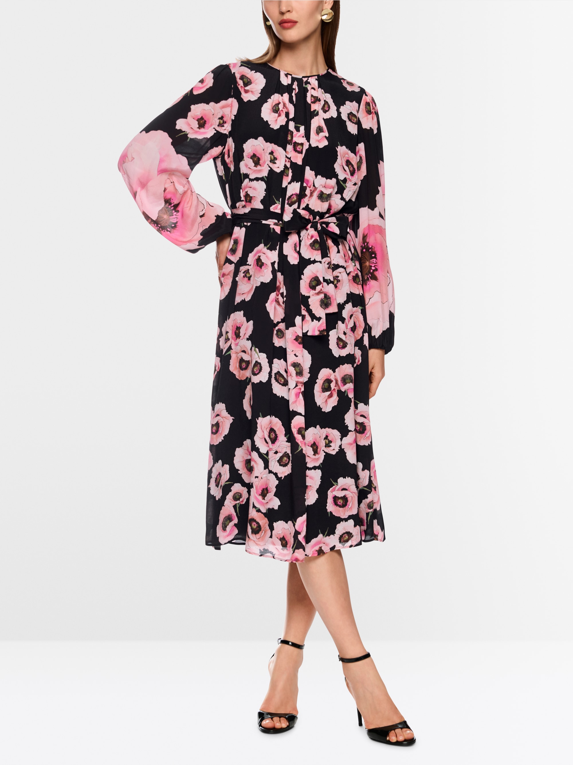 Midi-jurk met bloemenprint