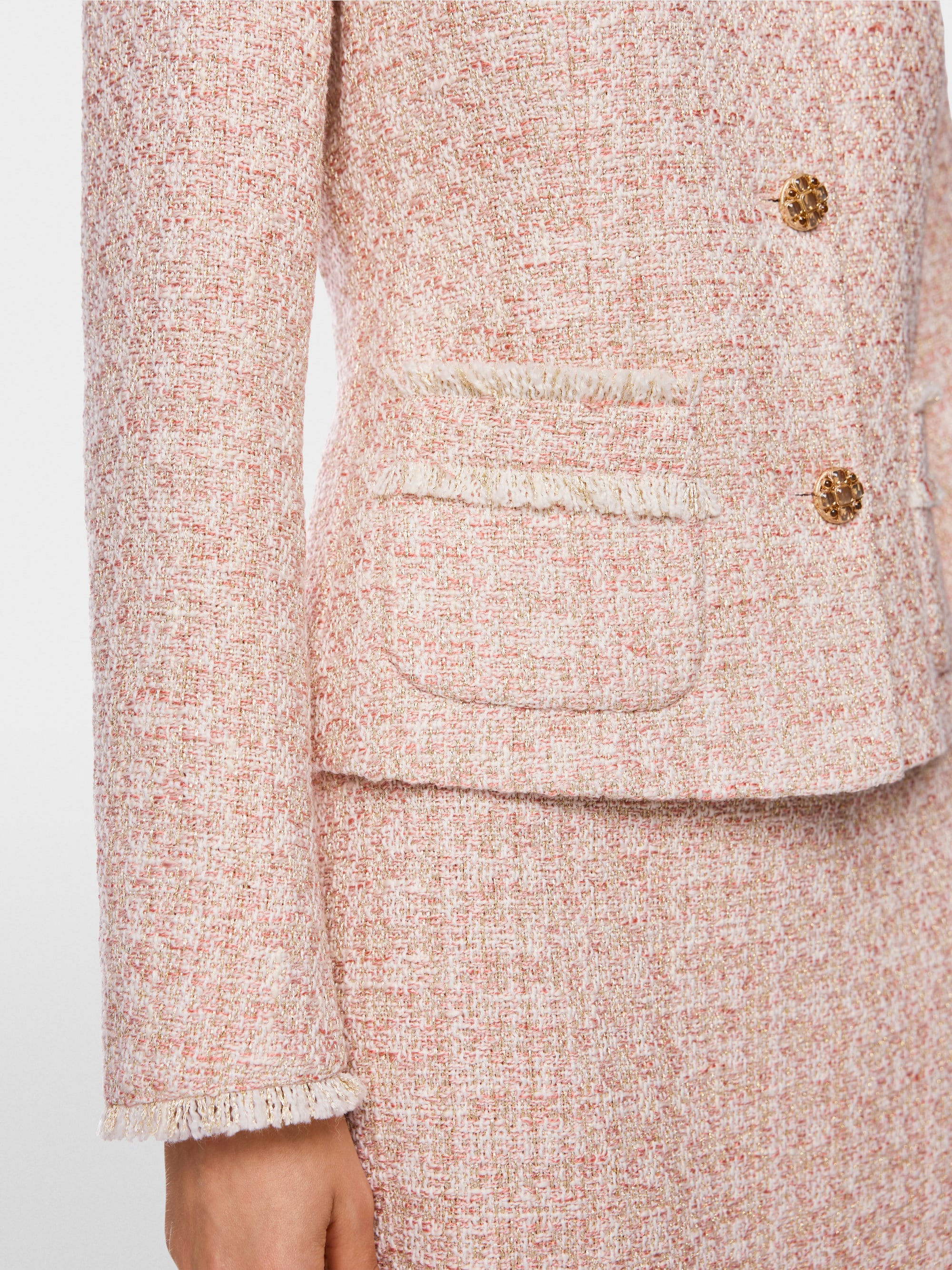 Schimmernde Bouclé Jacke