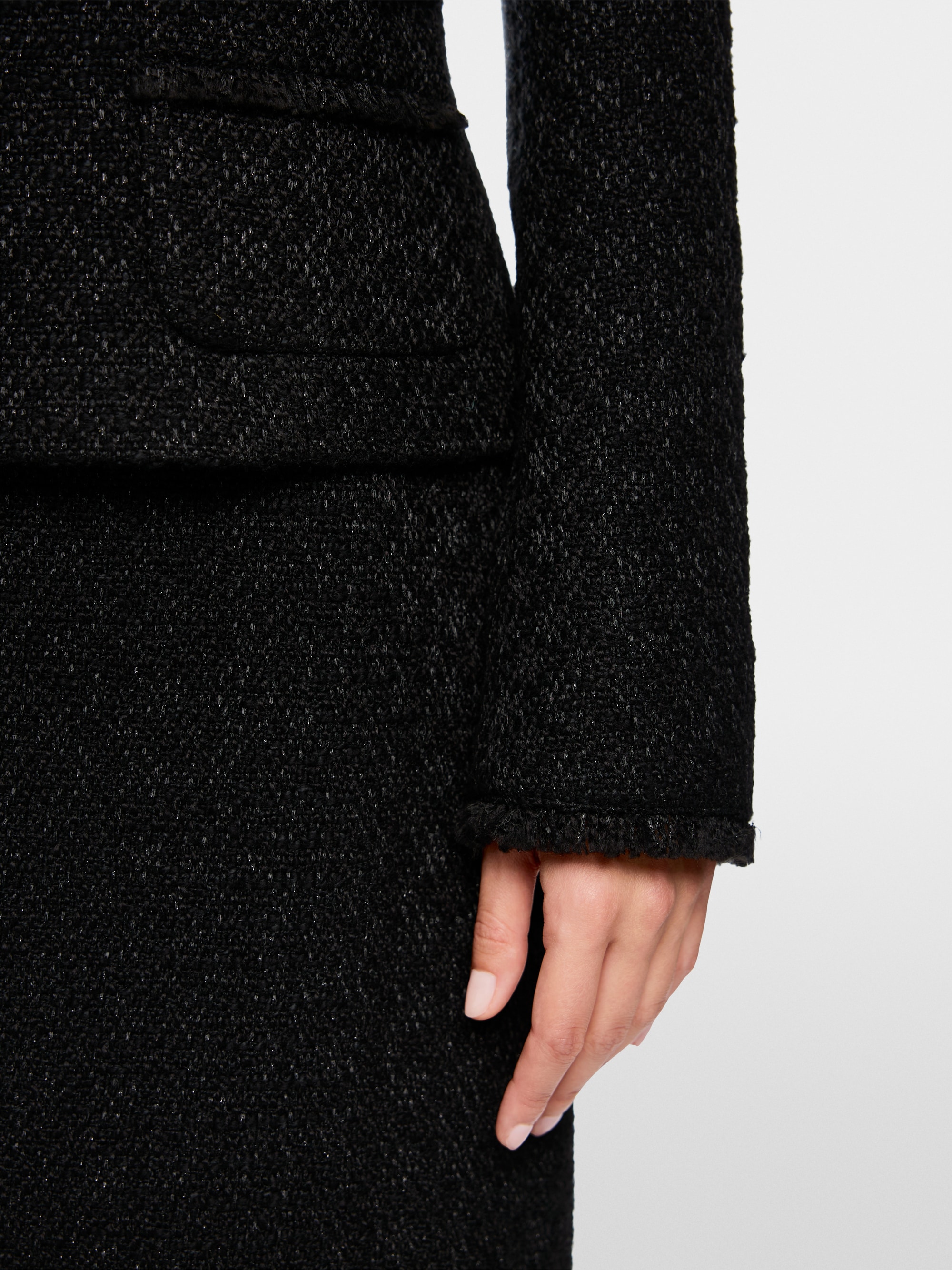 Schimmernde Bouclé Jacke