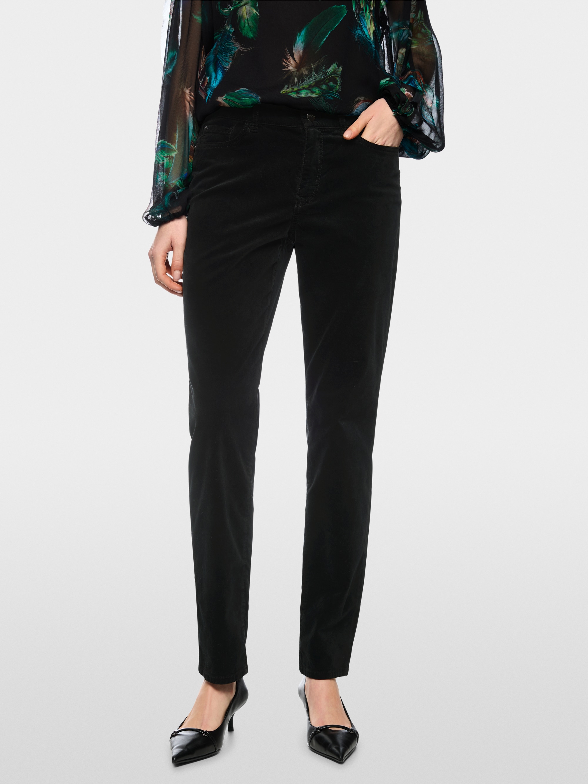 SILEA slim fit velvet trousers