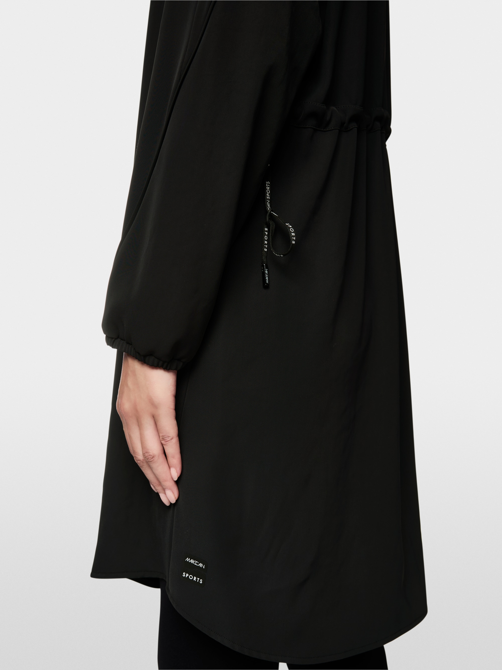 Dress with zip and gathered detail