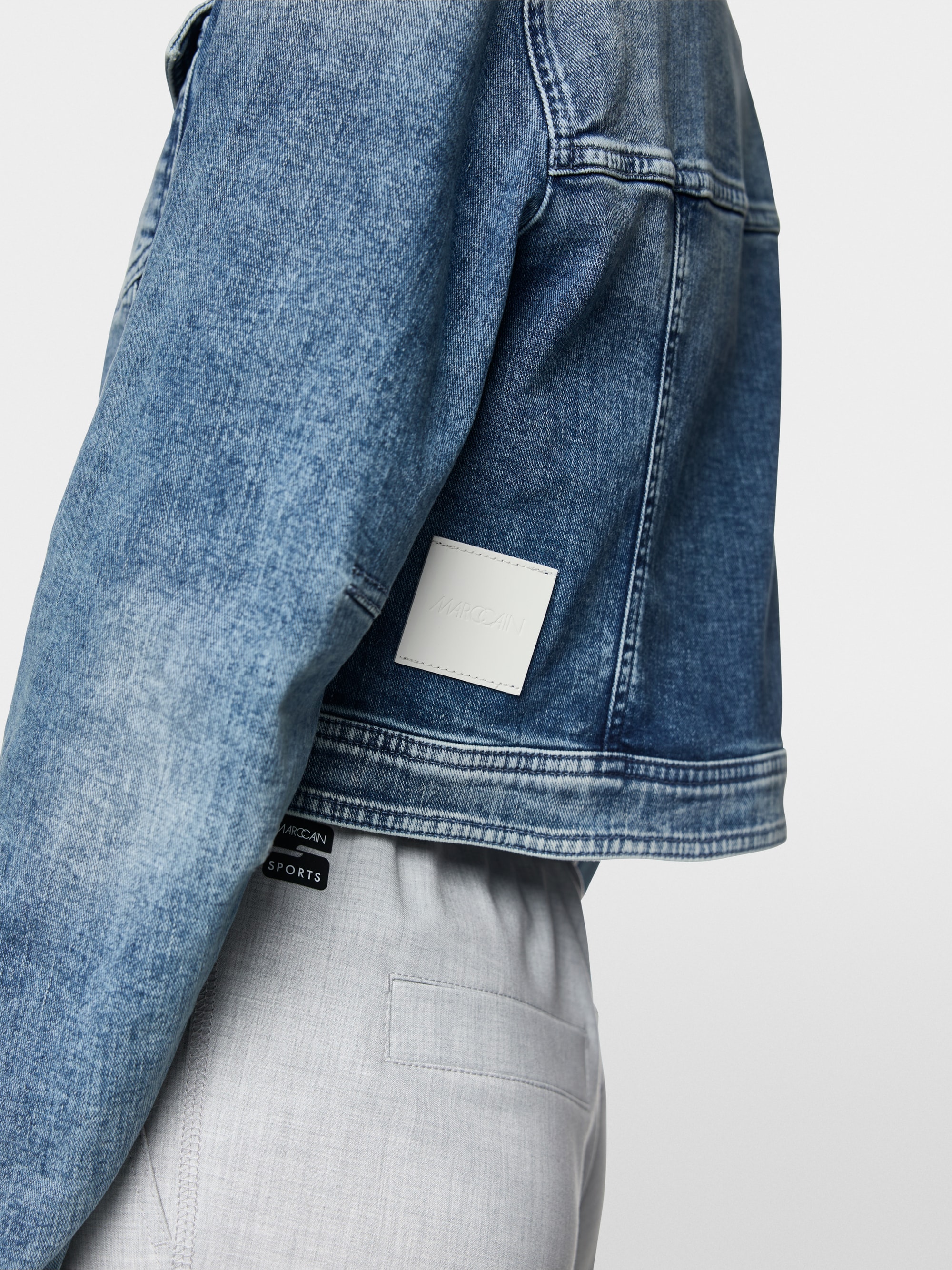 Kurze Jeansjacke "Rethink Together"