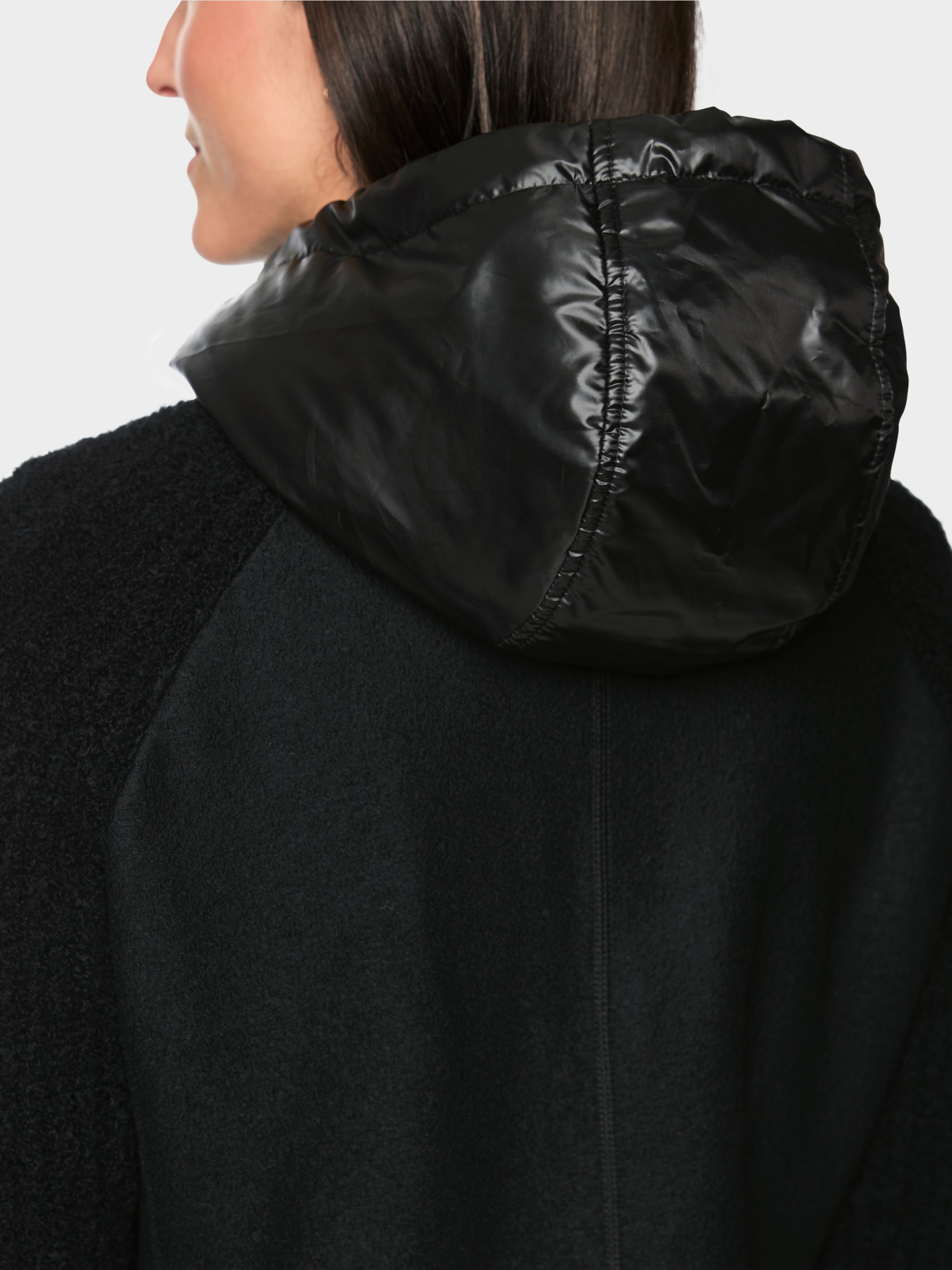 Knitted in Germany cardigan with hood