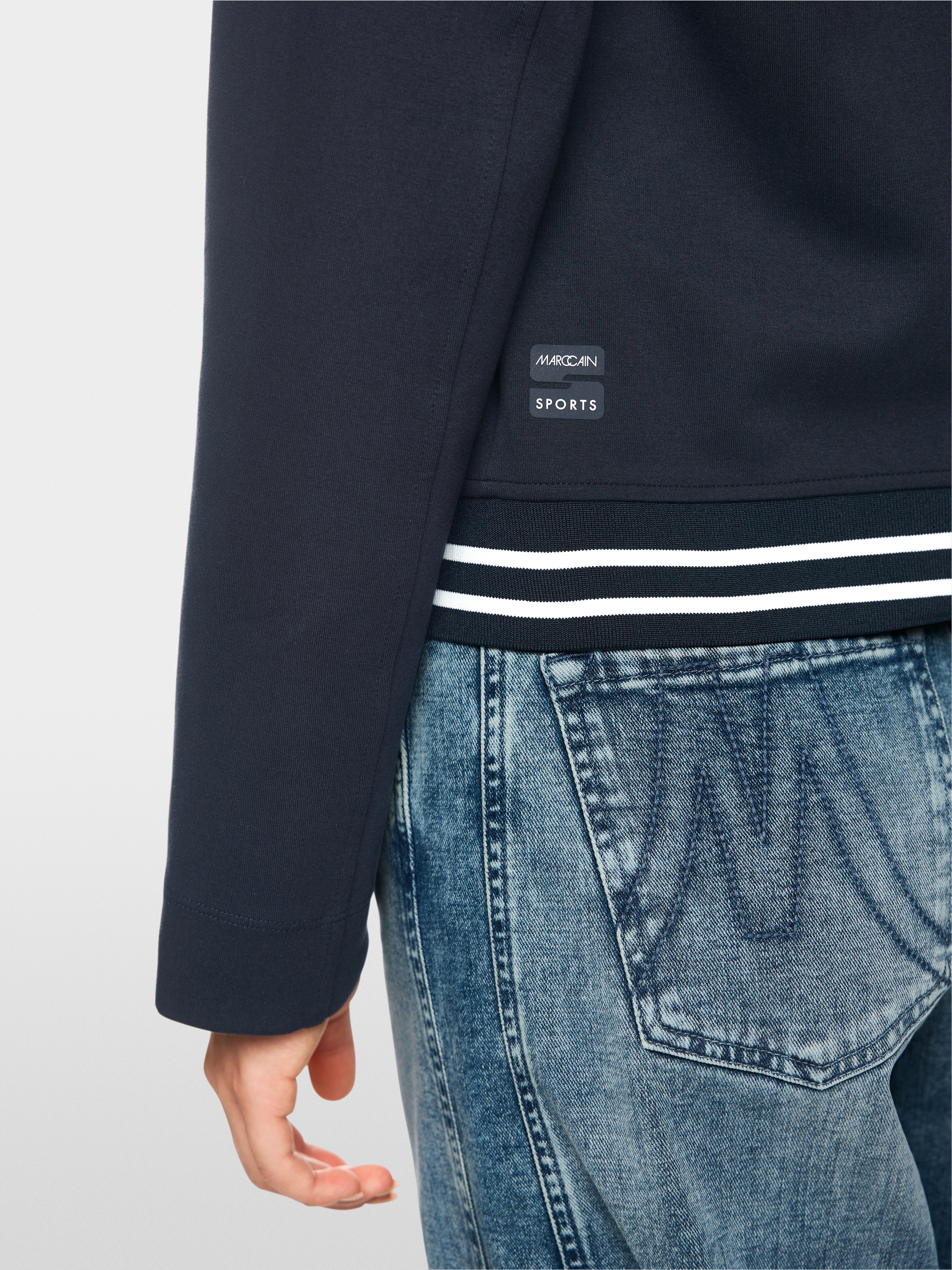Fitted jersey blazer