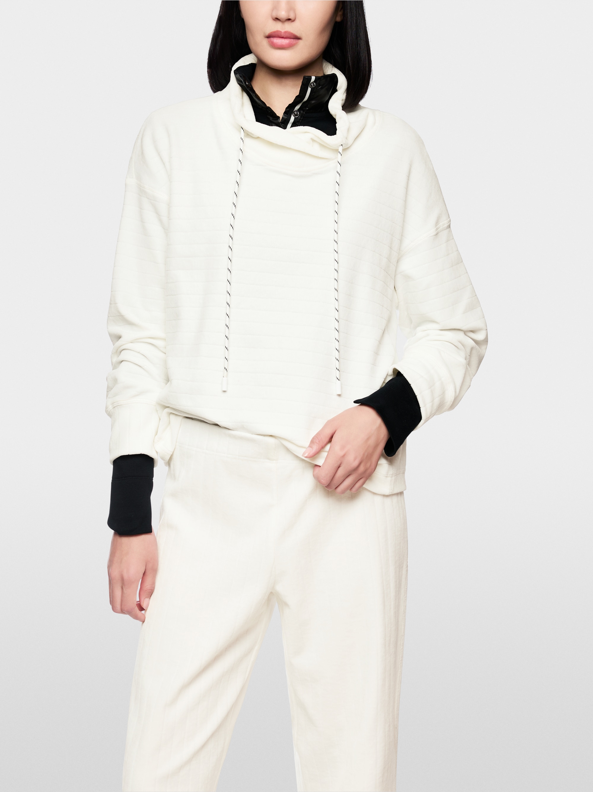 Sweat-shirt en chenille avec col tunnel