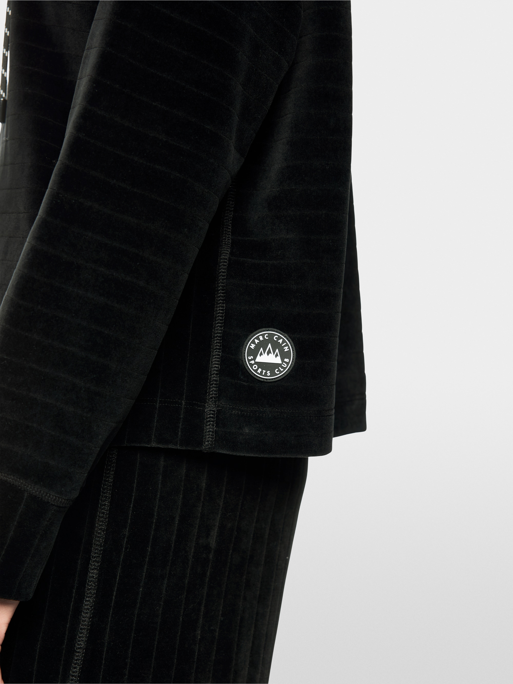 Sweatshirt van chenille met tunnelkraag