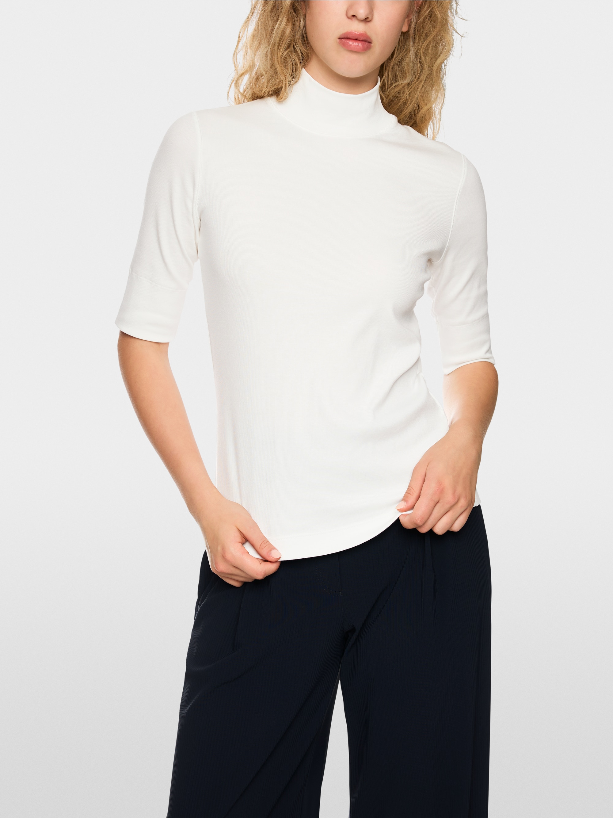 Basic shirt van katoenstretch