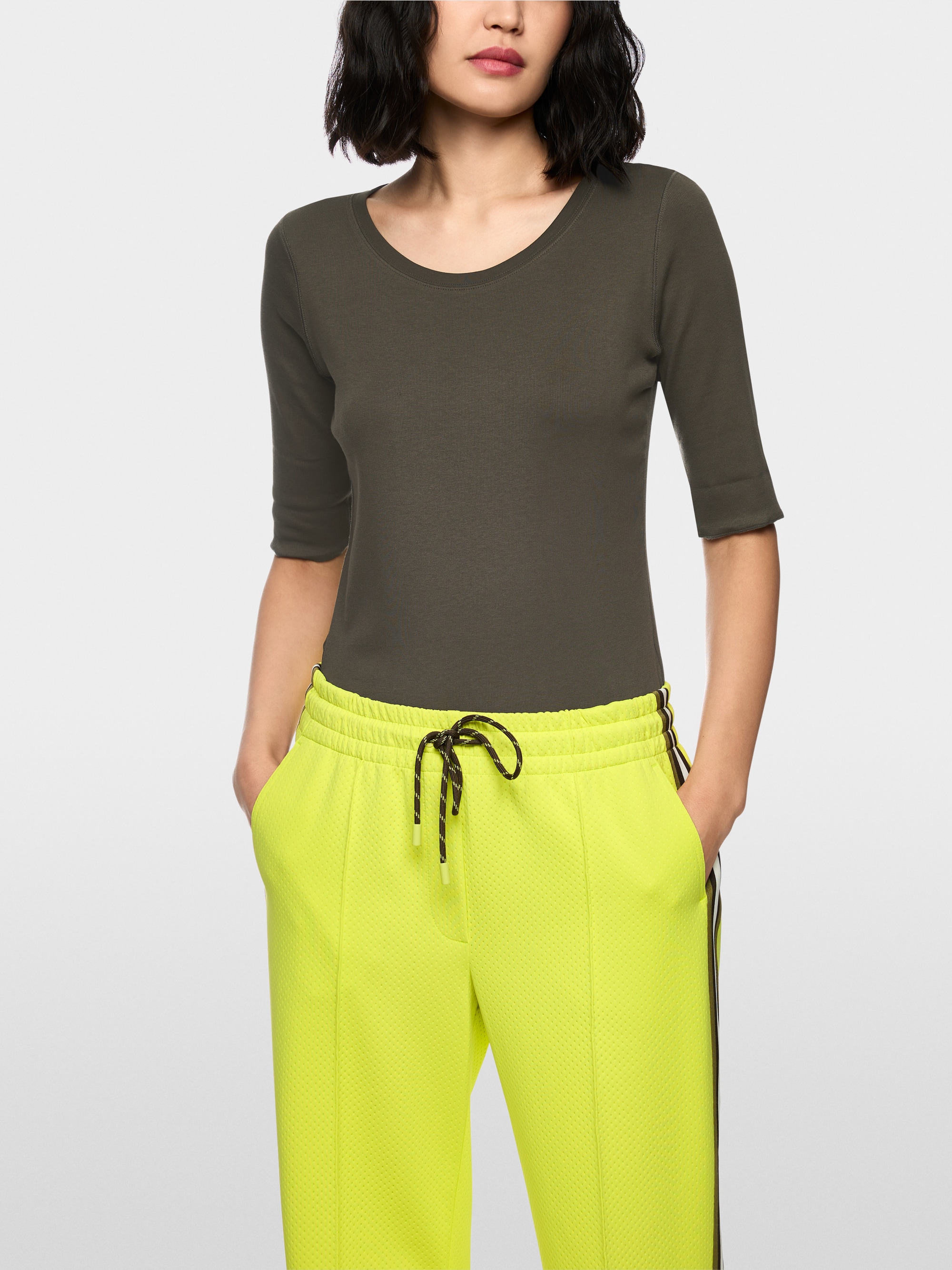 Basic shirt van stretchkatoen