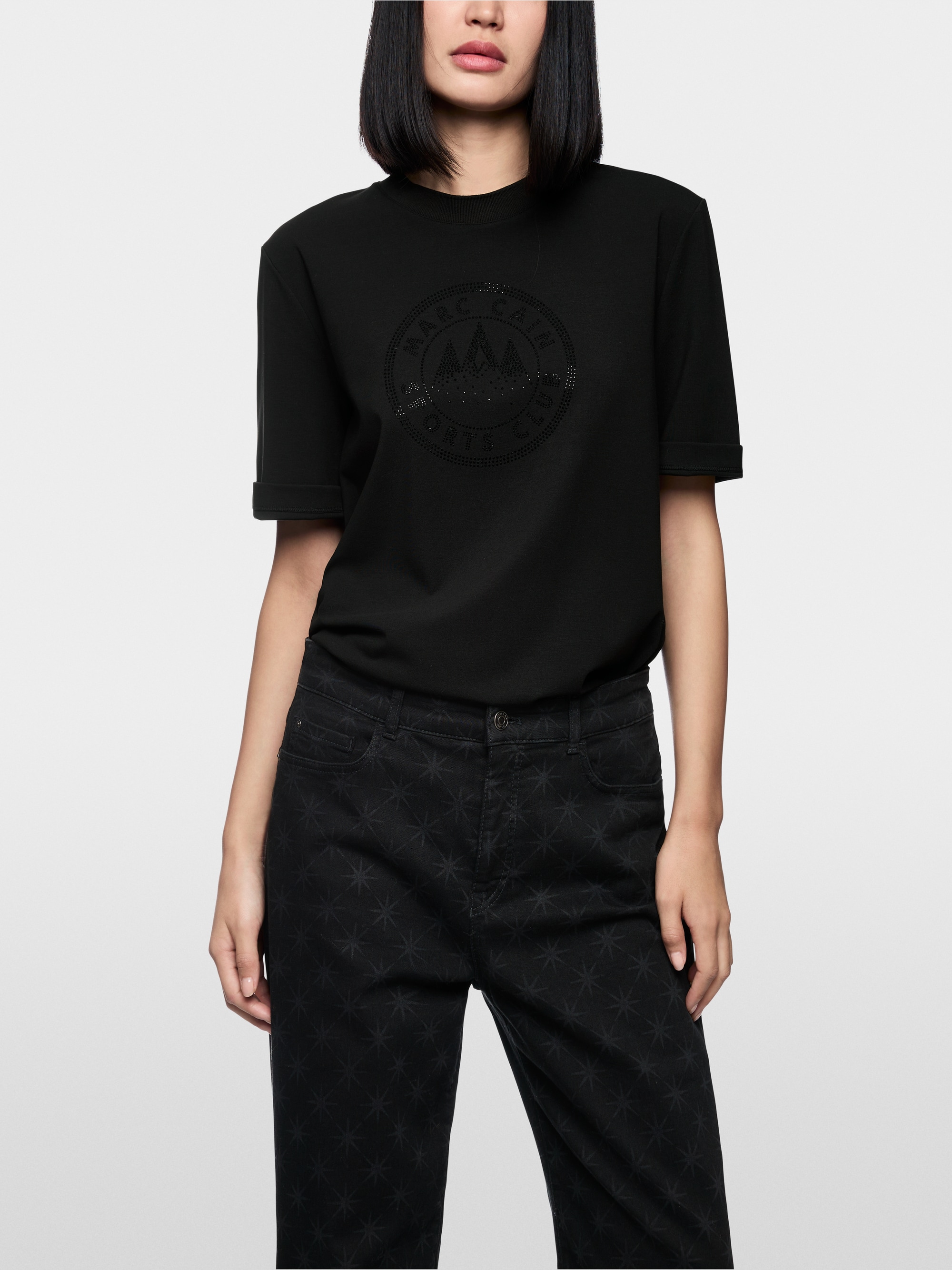 T-shirt with hotfix motif