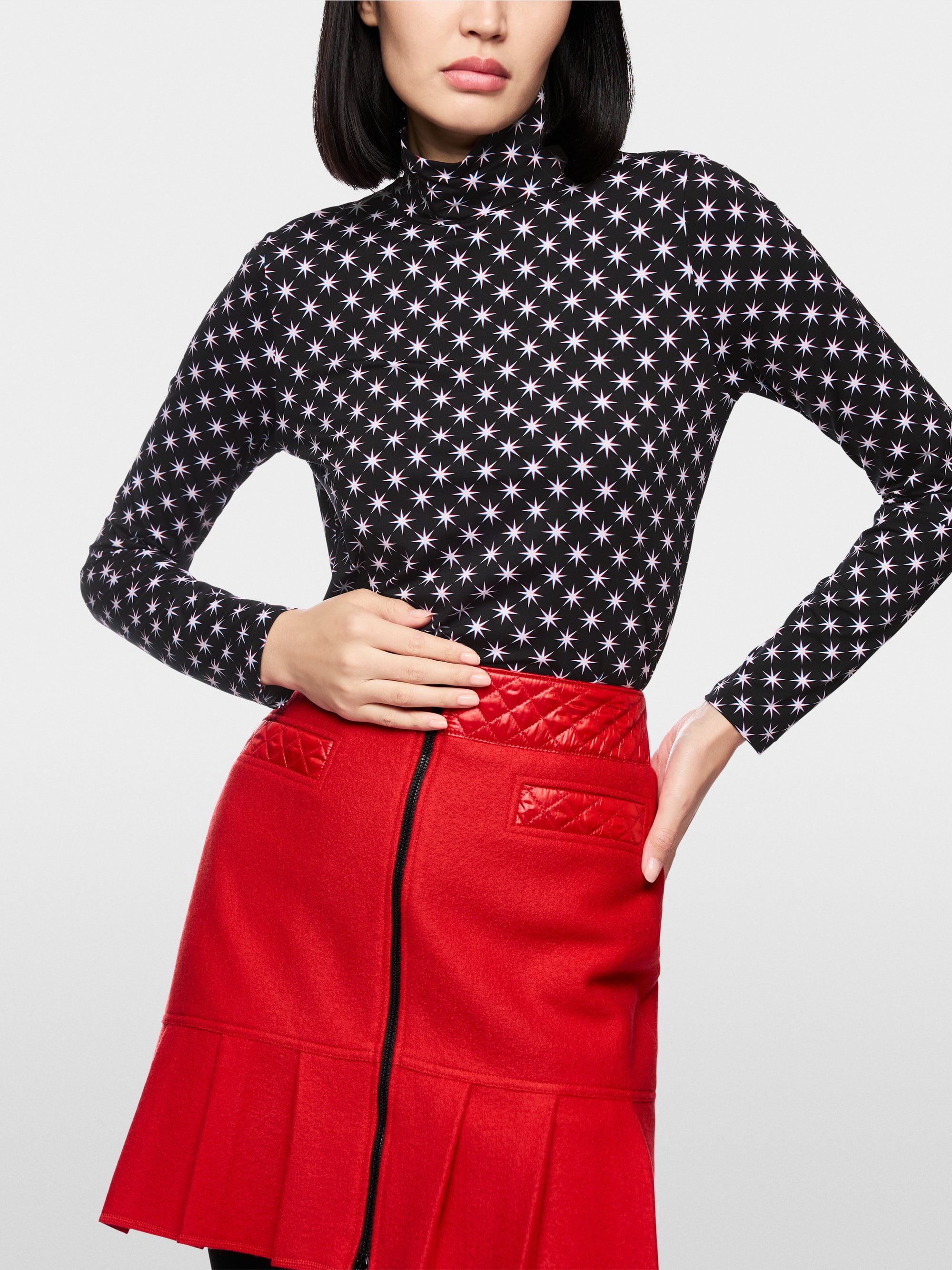 Long-sleeved shirt with Snowstar print