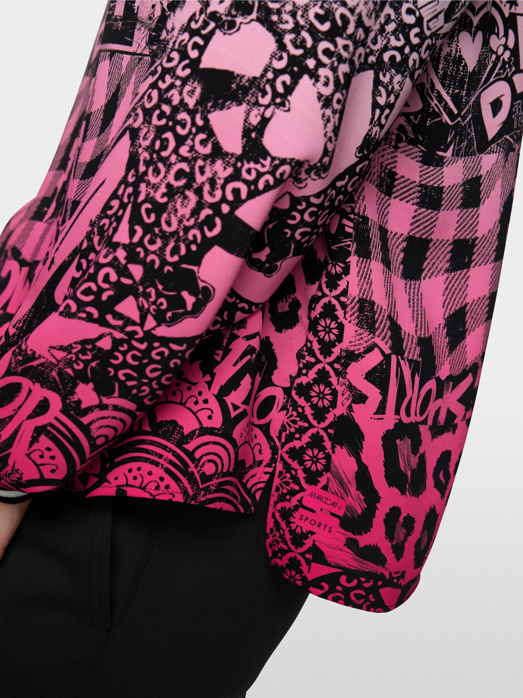 Losvallende blouse met print