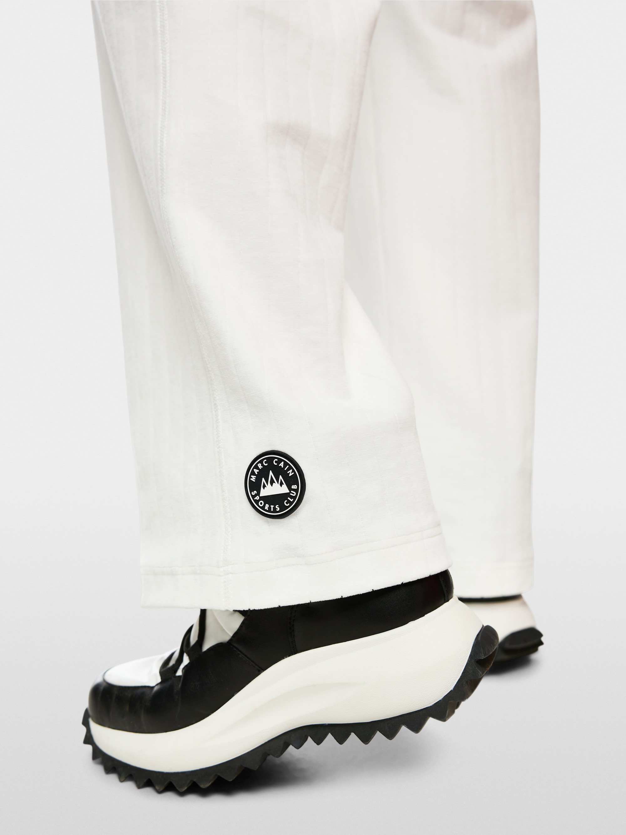 Wide-cut WASHINGTON chenille trousers