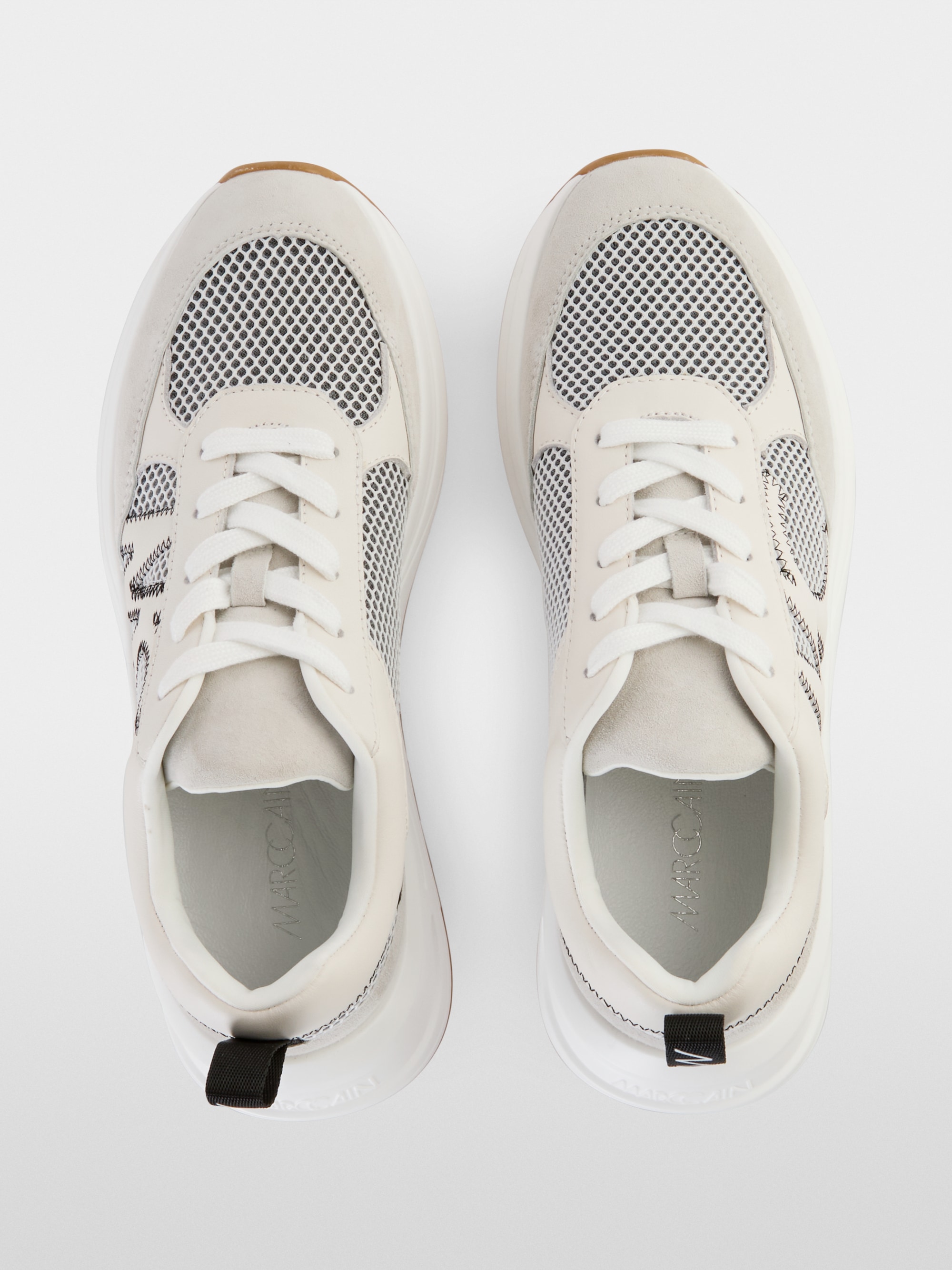 Sneaker aus Leder-Mix