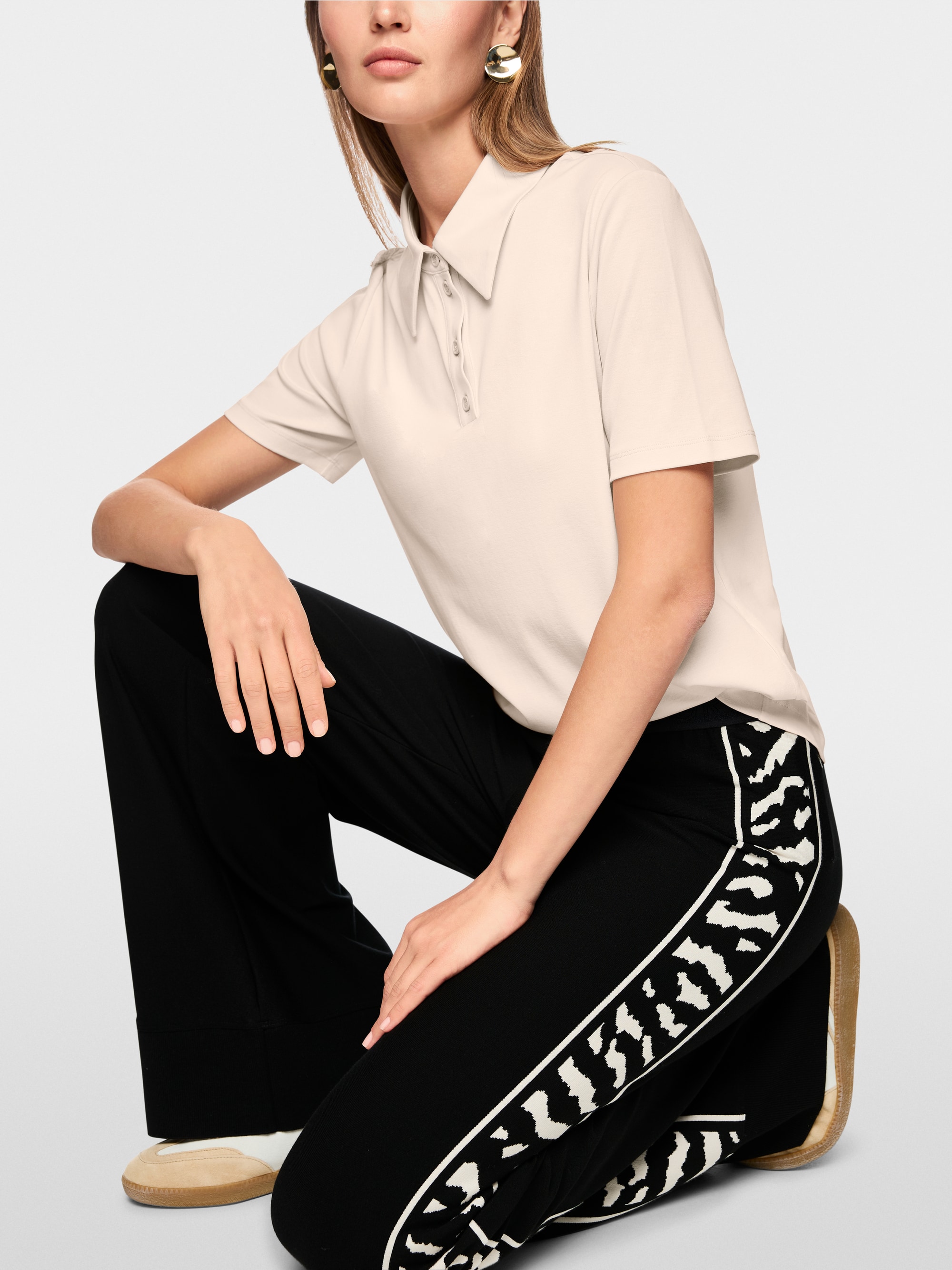 Poloshirt aus Baumwollstretch