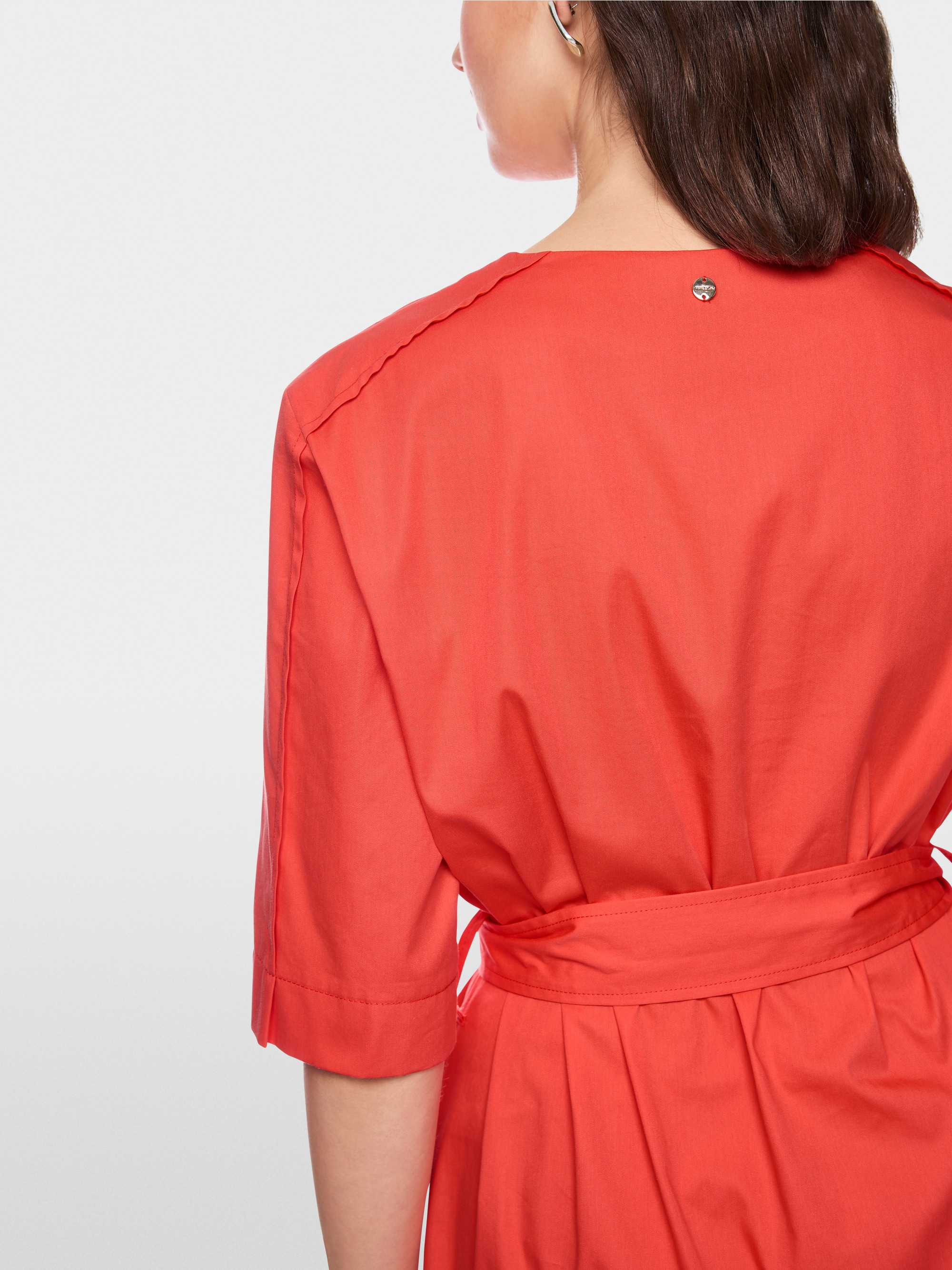 Cotton blend mini dress