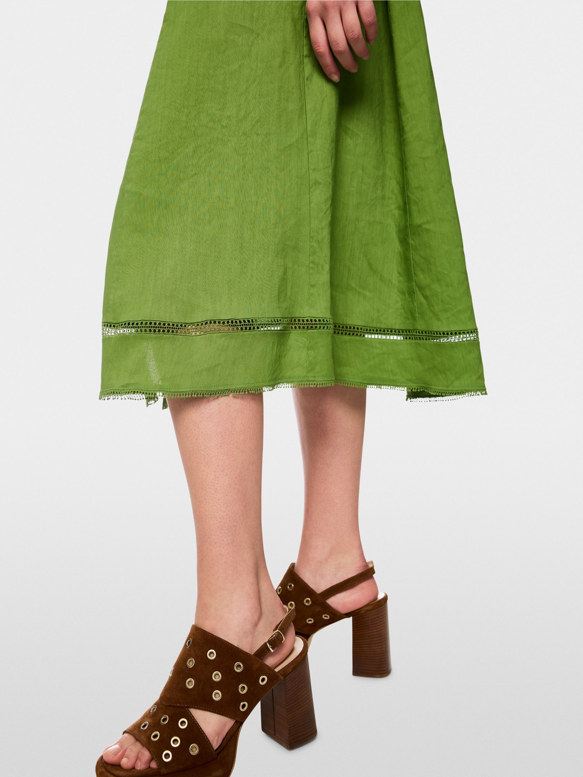 Linen blend mini dress