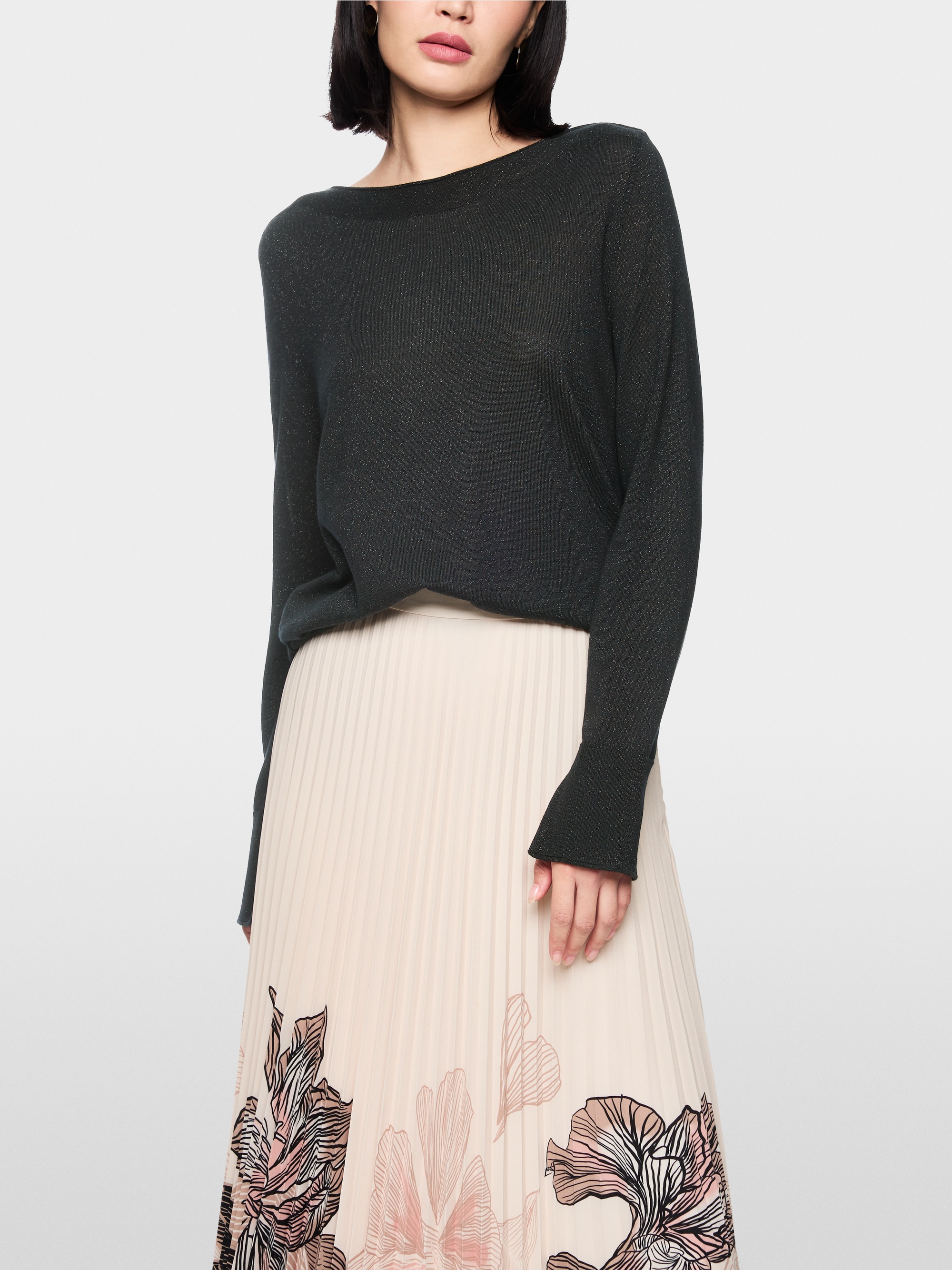 Fine knit jumper with lurex