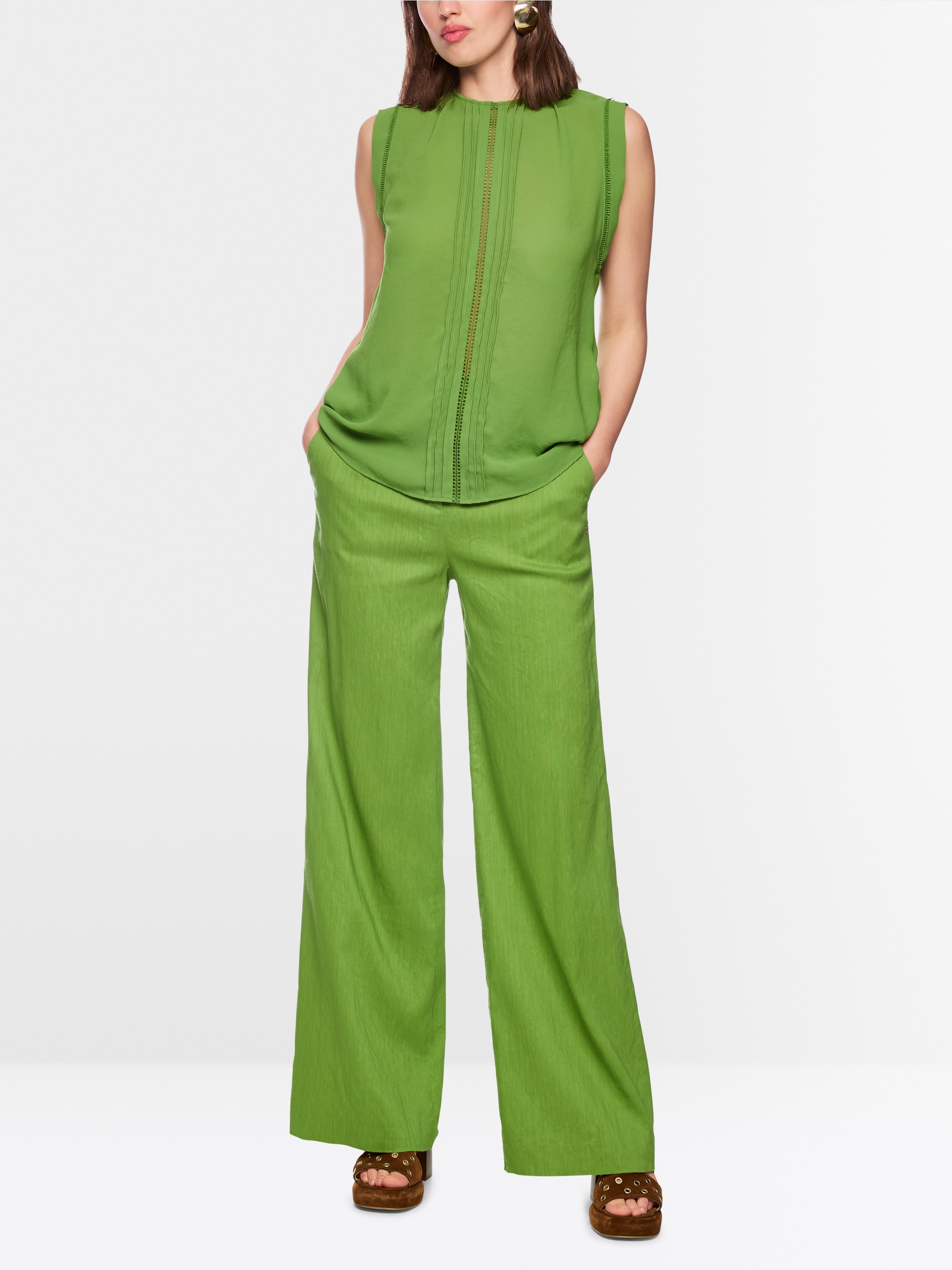 Top with lace and pintucks