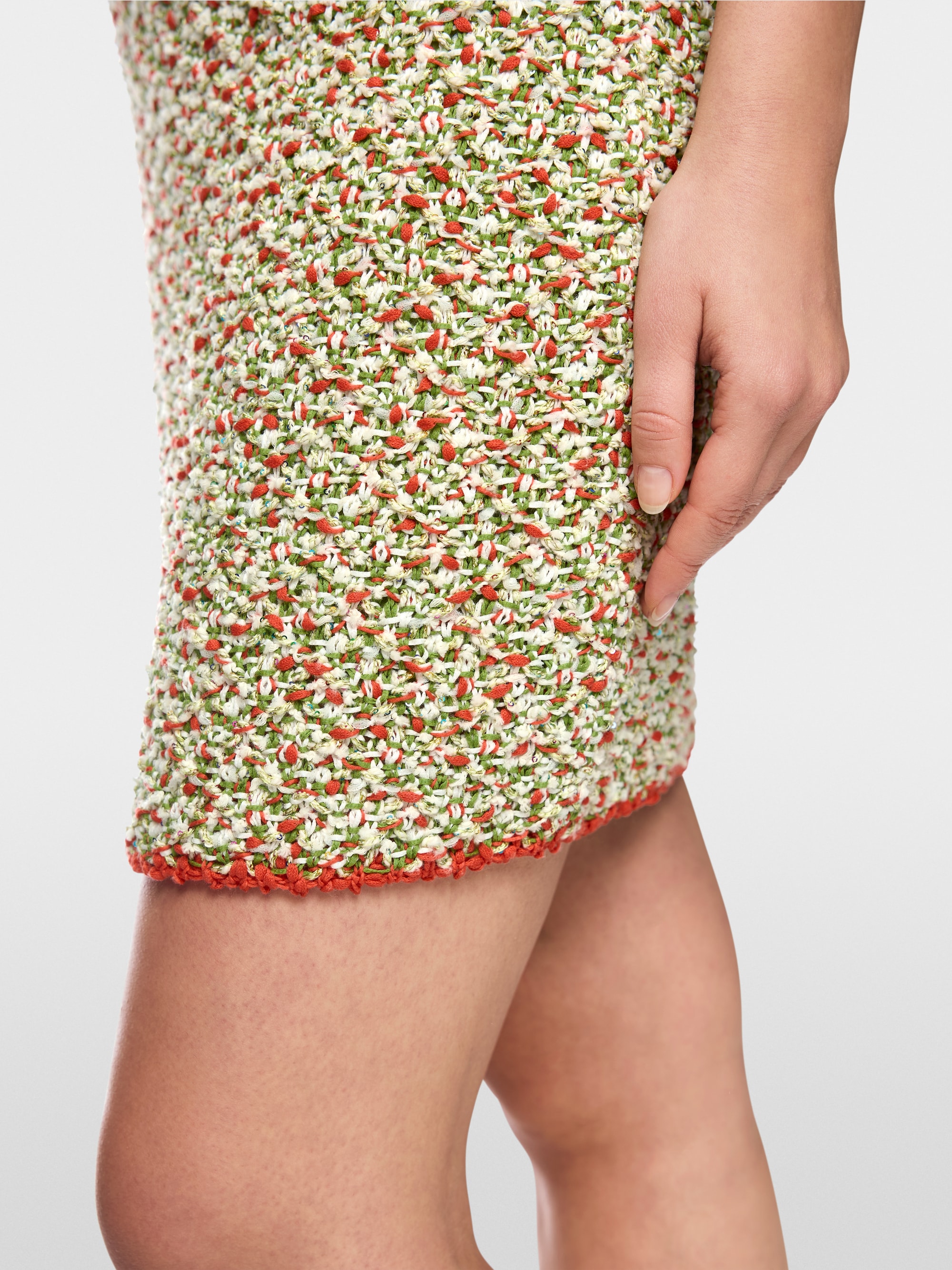 ‘Knitted in Germany’ bouclé skirt