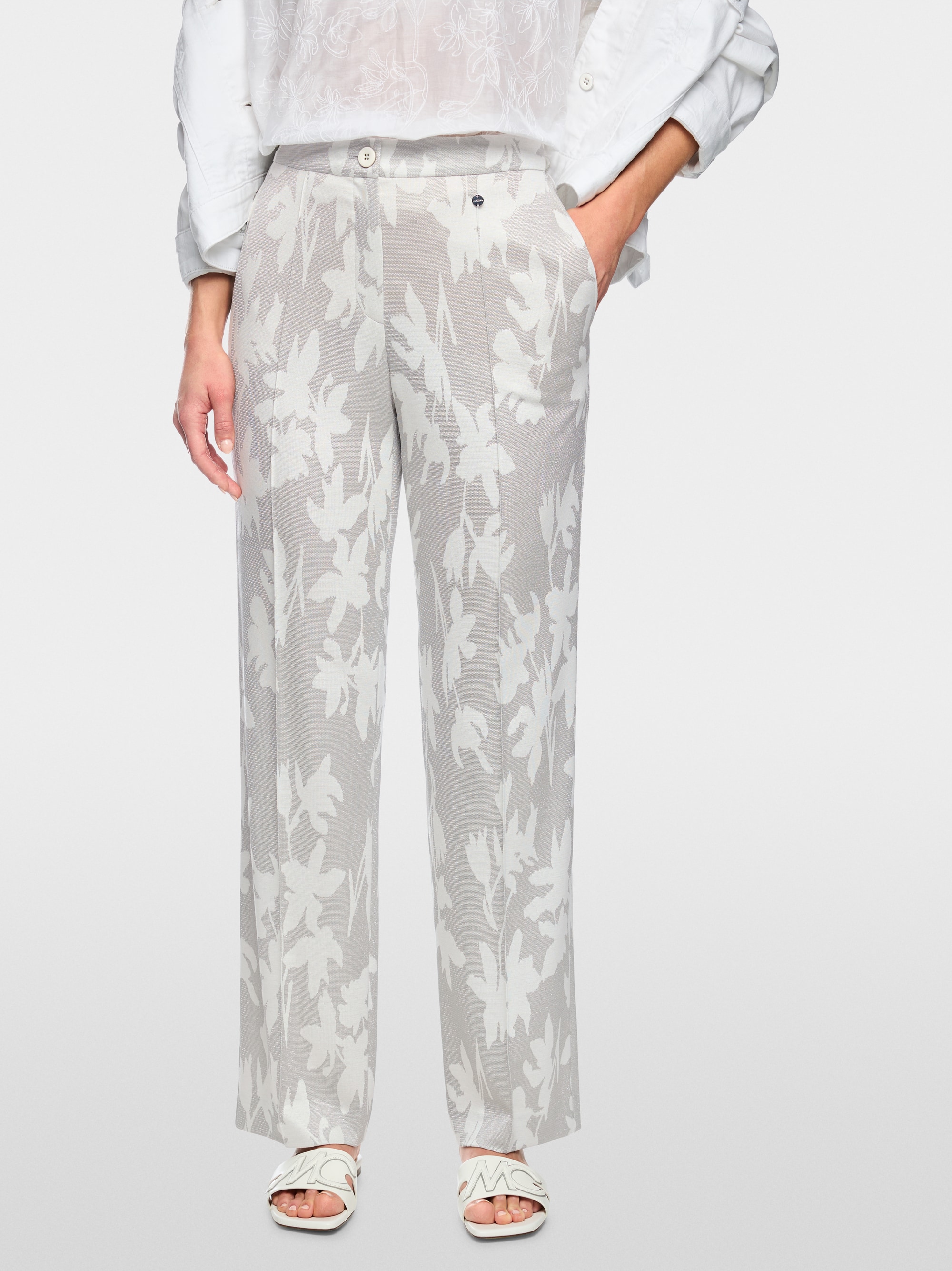 WUKARI wide fit fabric trousers