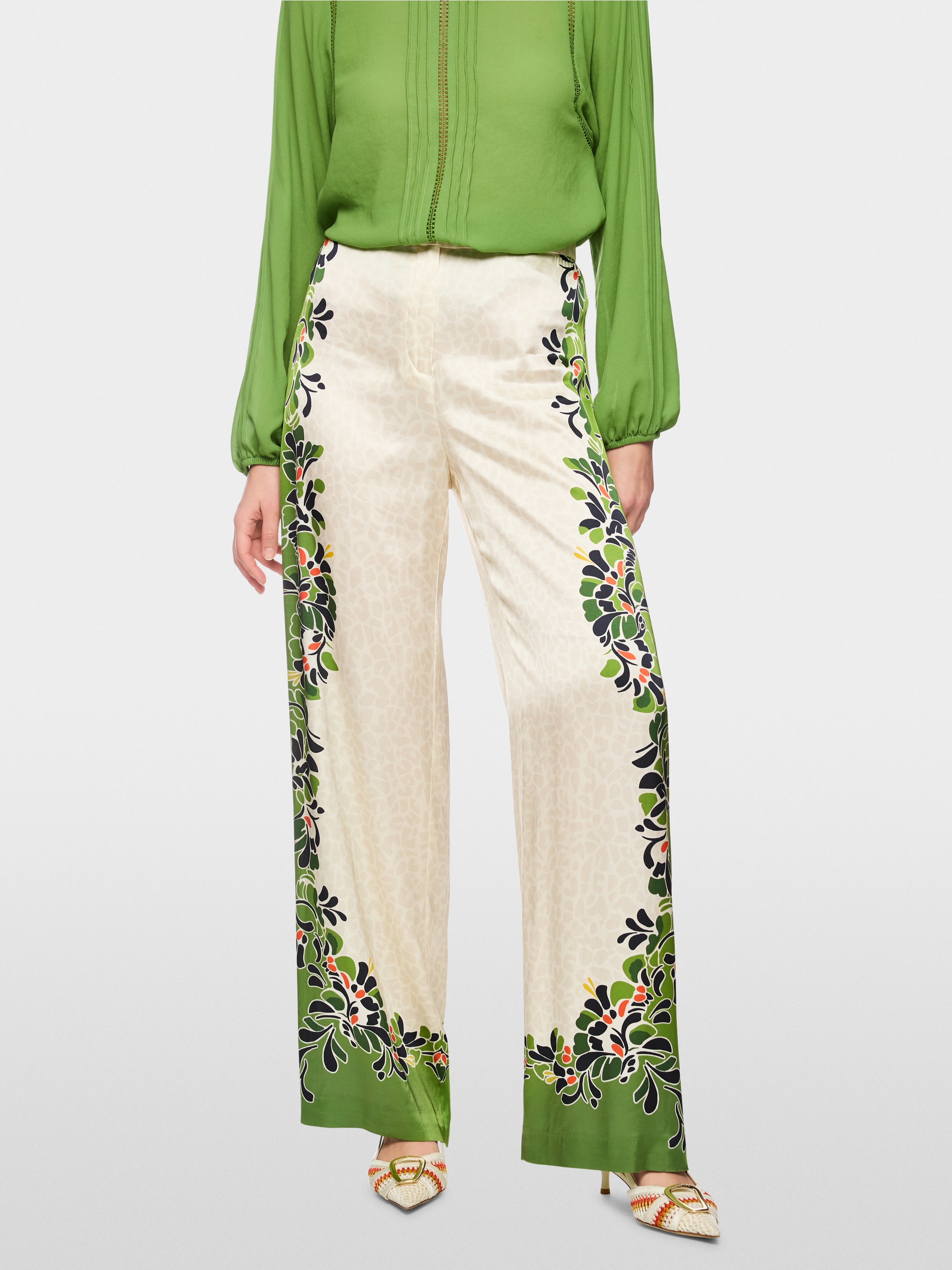 WARRI flowing trousers with print mix