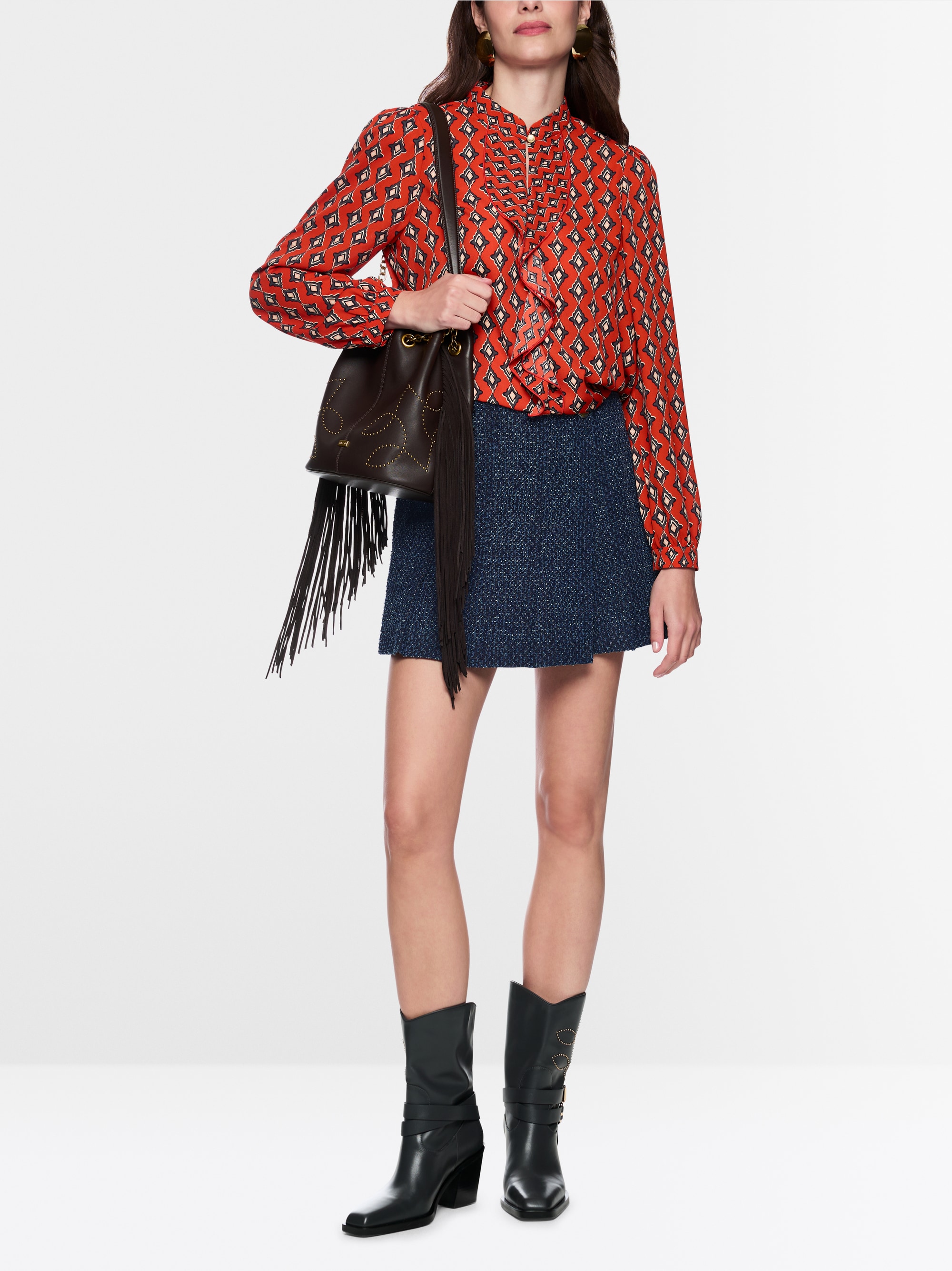 Shorts in wikkelrok-look