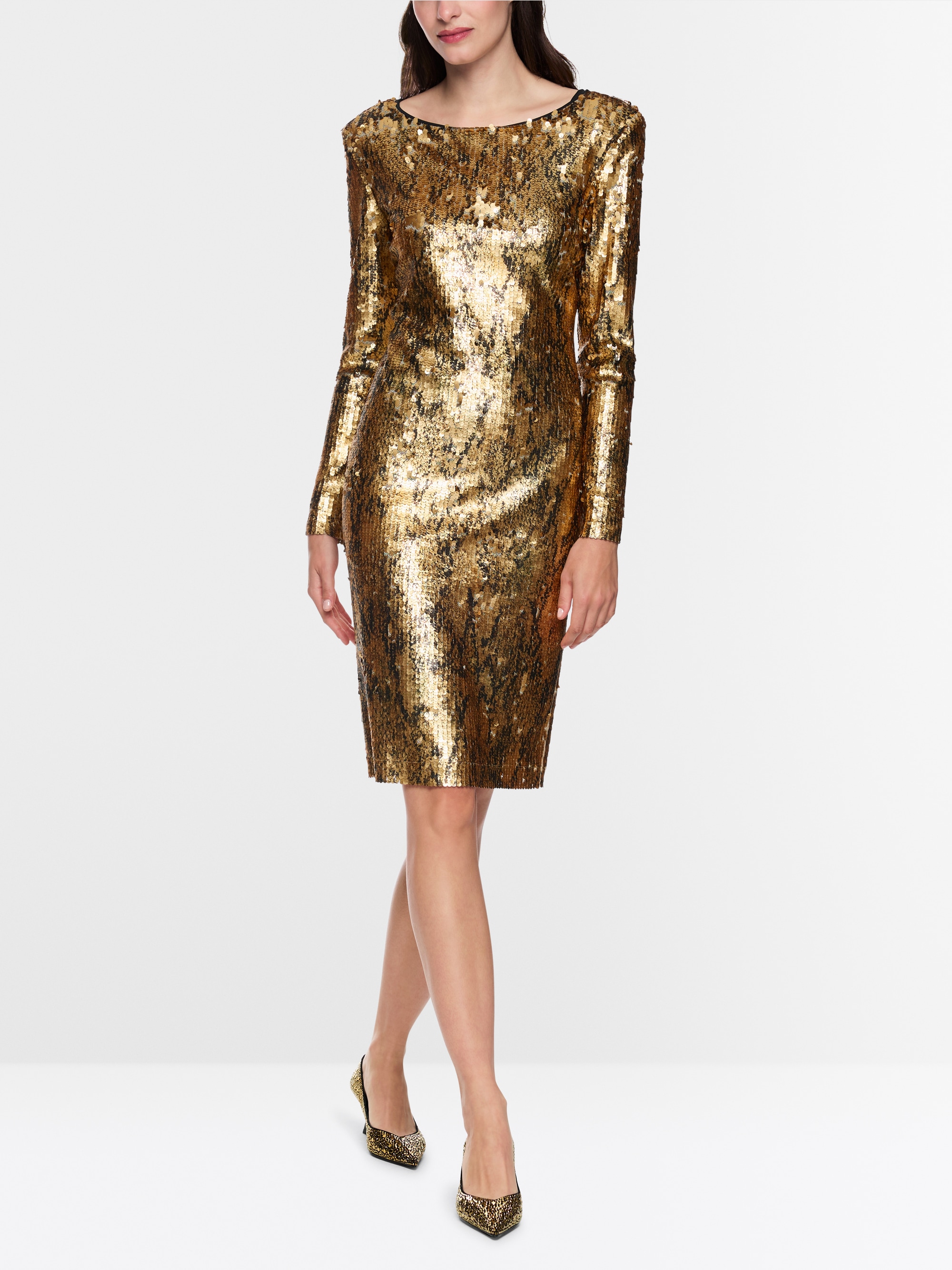 Gouden paillettenjurk