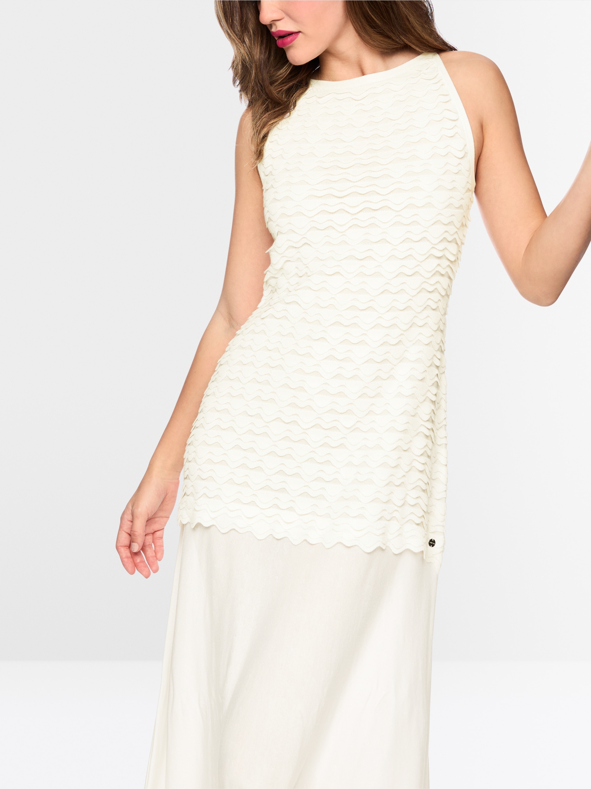 Robe longue en maille de viscose