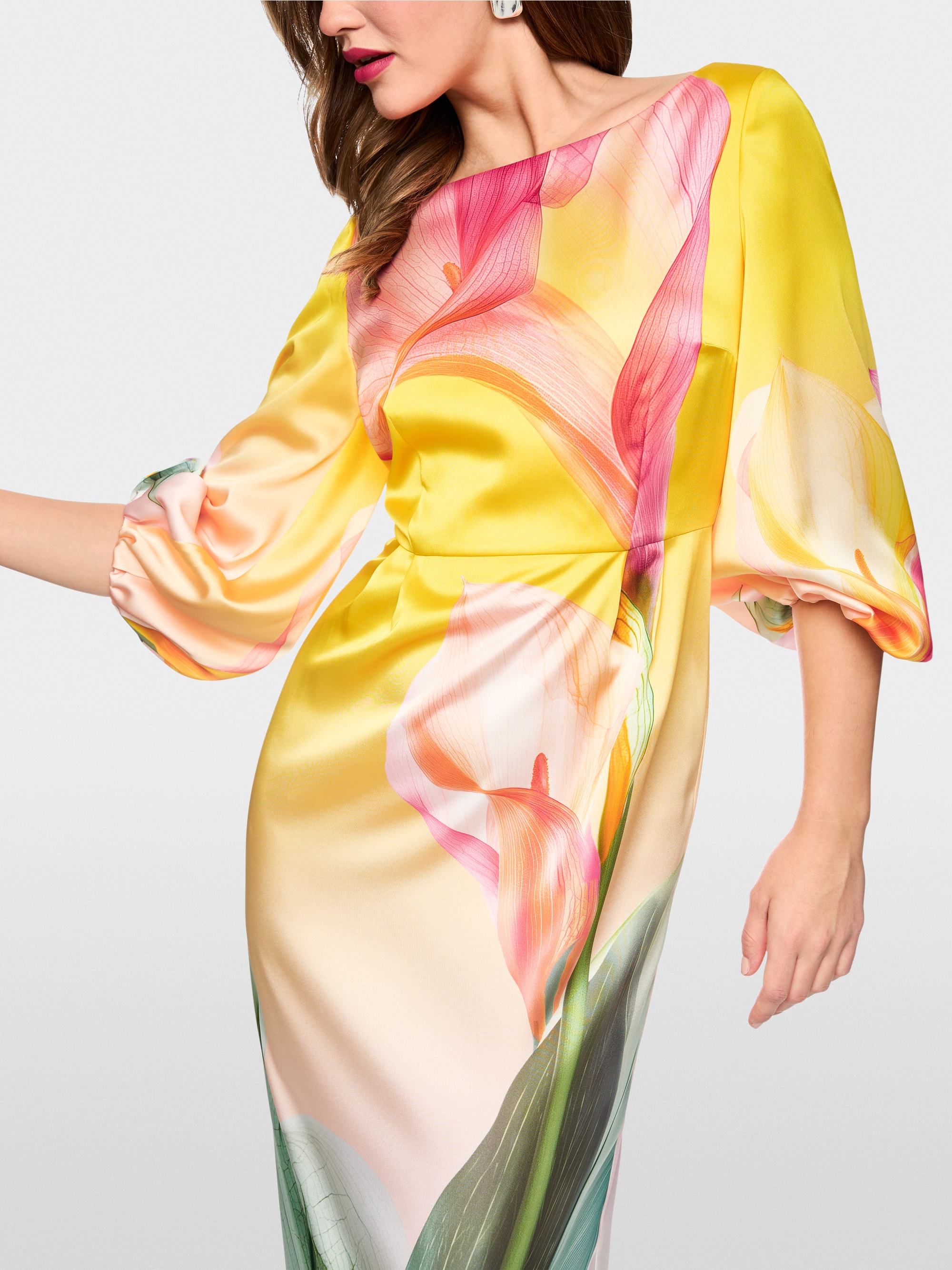 “Rethink Together” printed midi dress