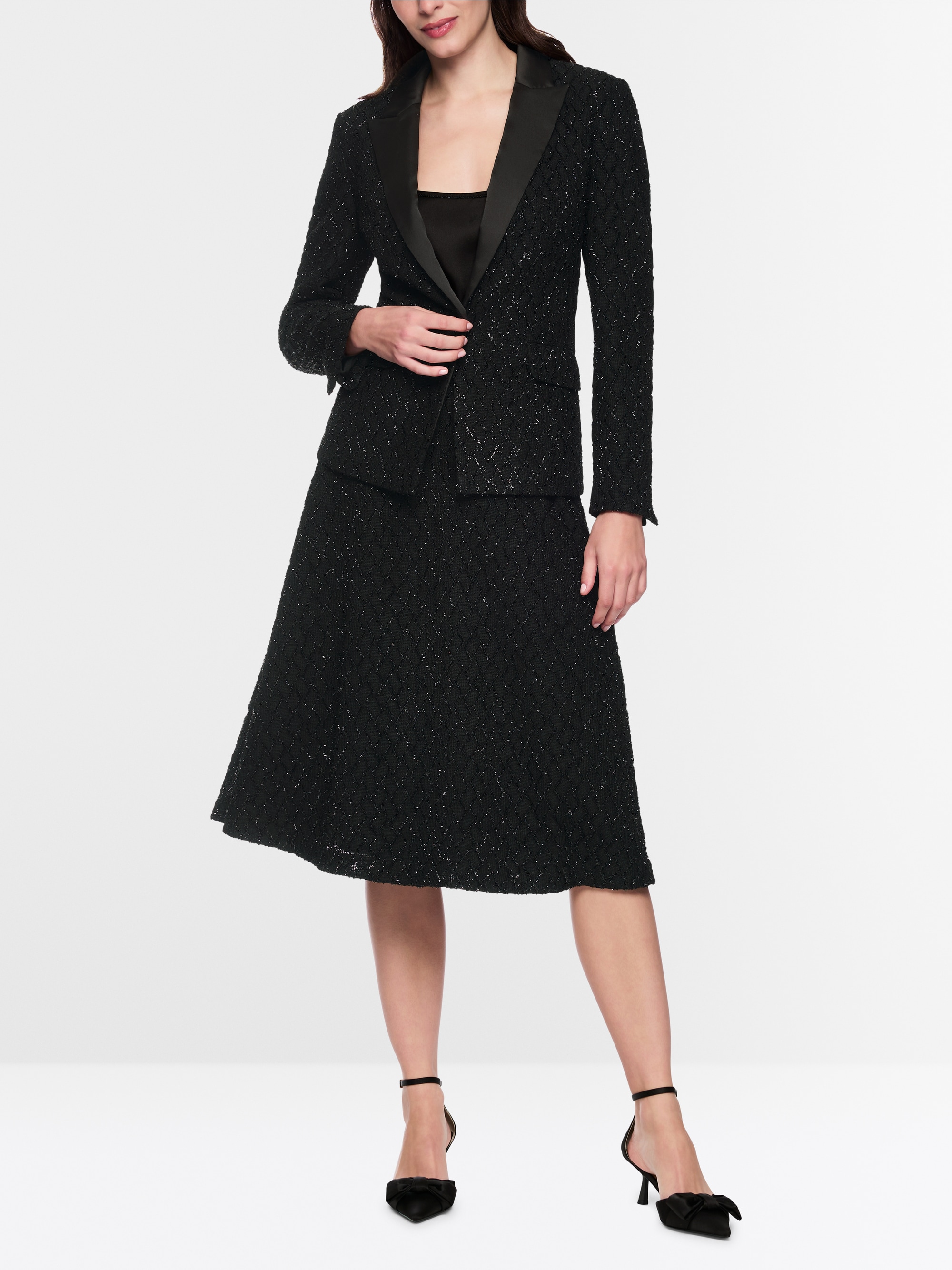 Fitted blazer with glitter details