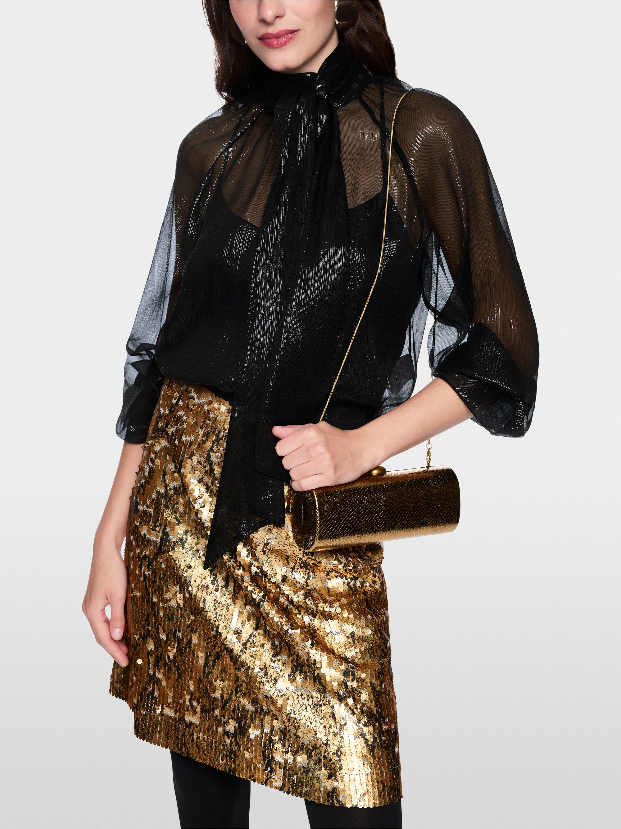 Transparent blouse with top