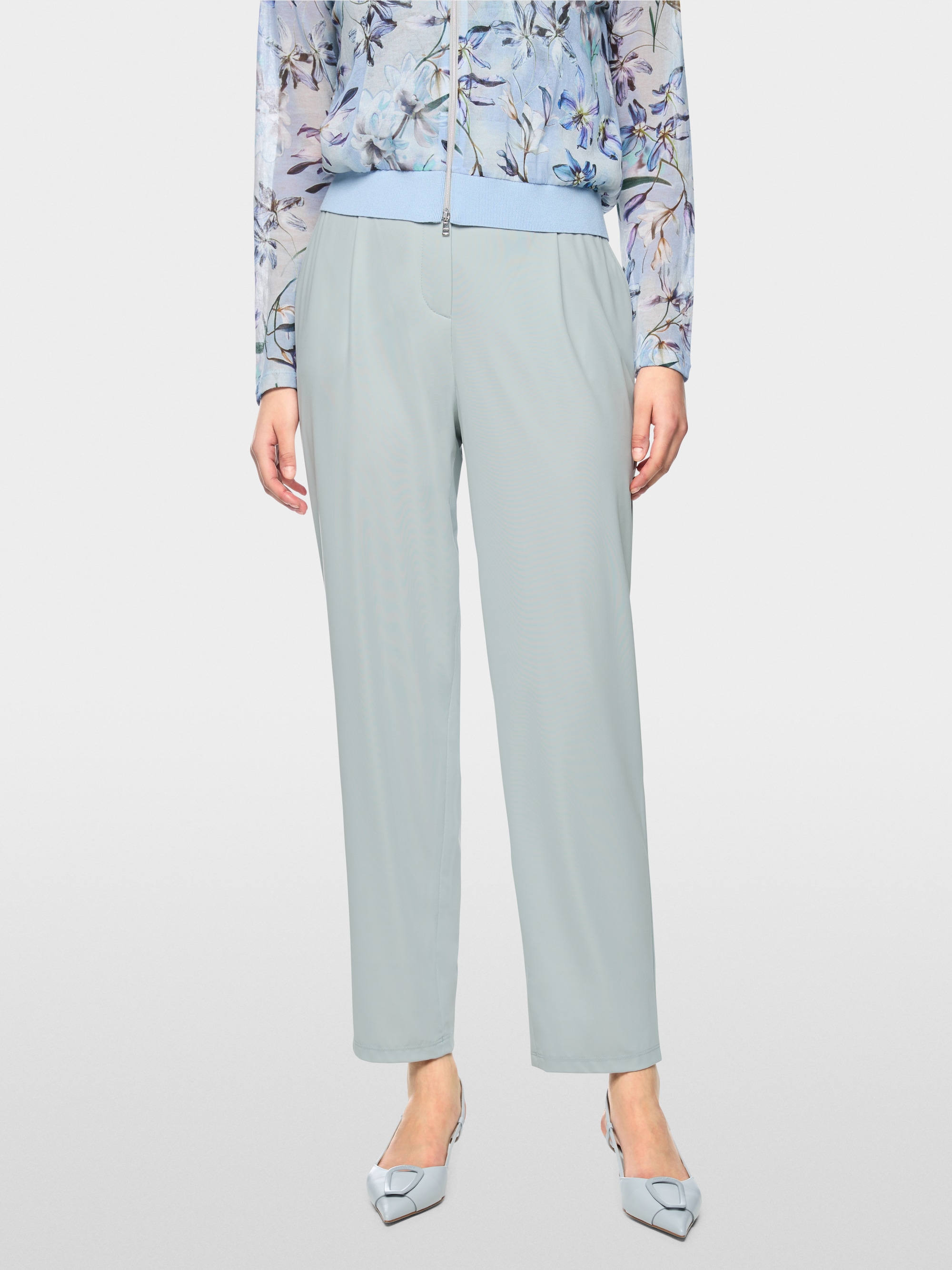FAQUS high-waist stretch trousers