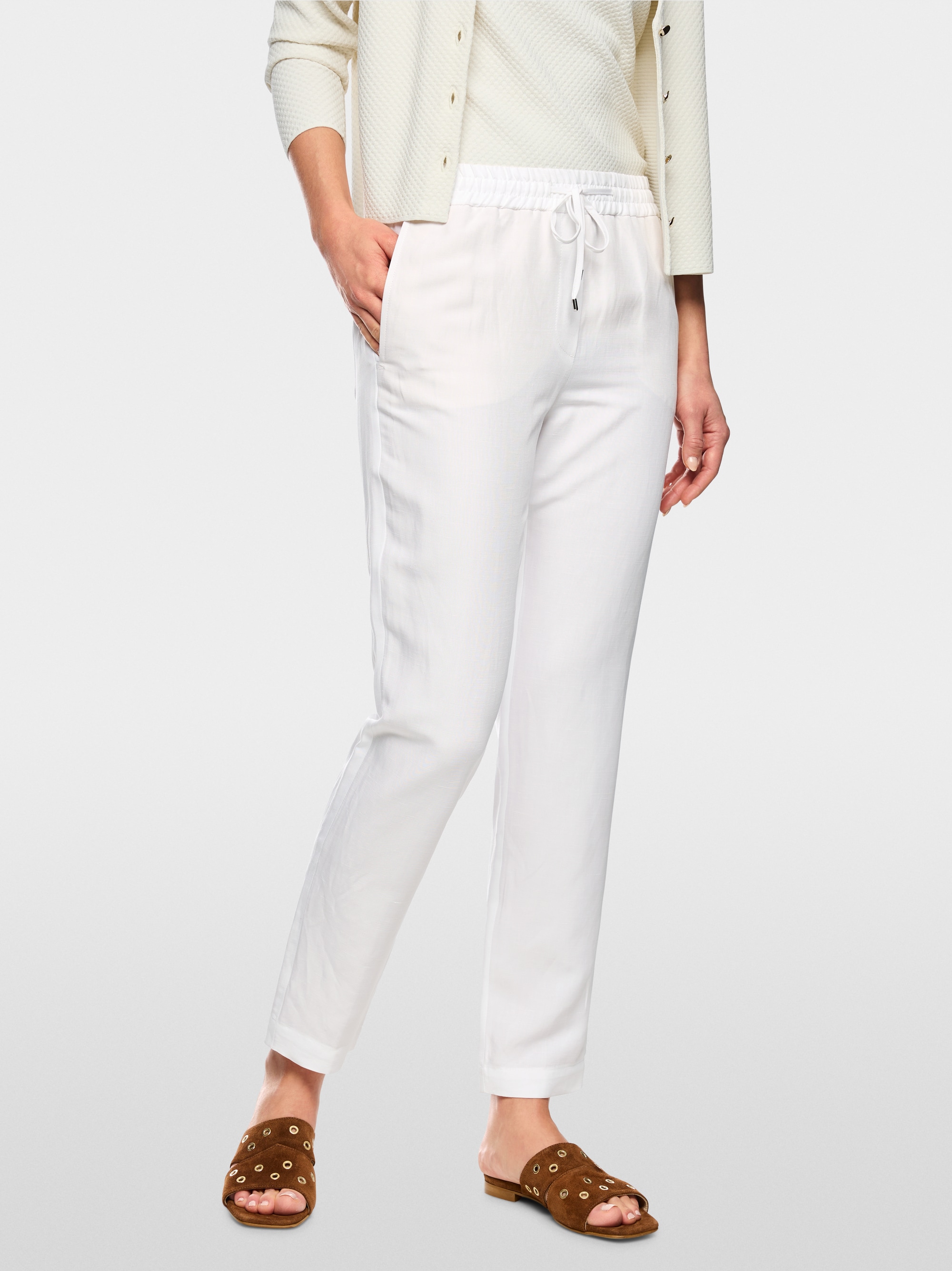 RHODOS viscose-linen jogging trousers