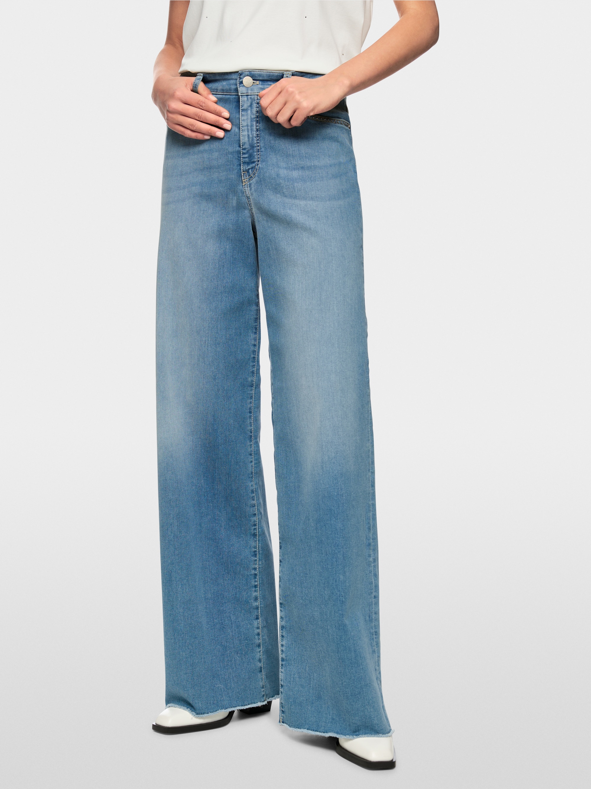 WARRI wide cut jeans with high waist